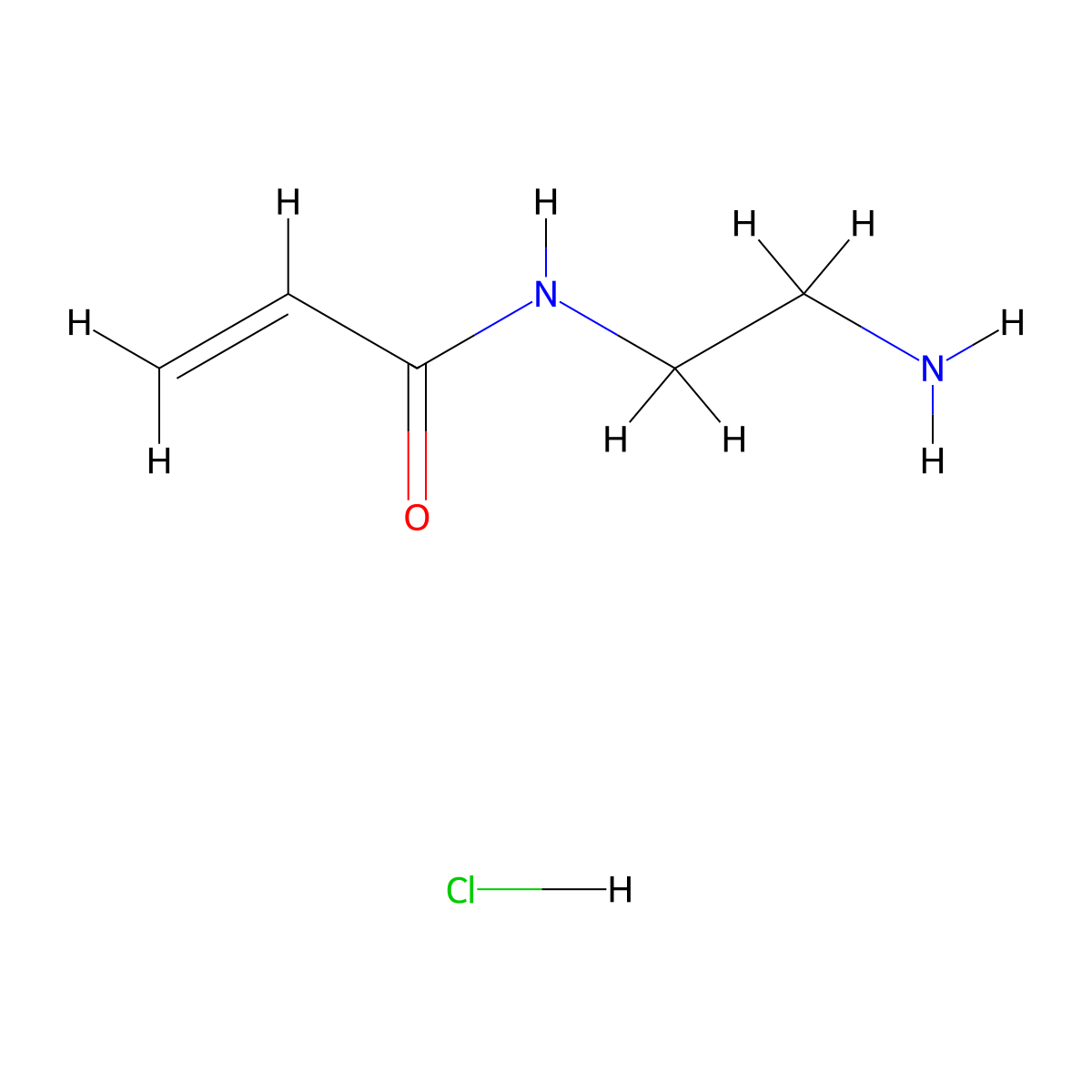 N-(2-Aminoethyl)acrylamide hydrochloride molecular structure, CAS 54641-27-9