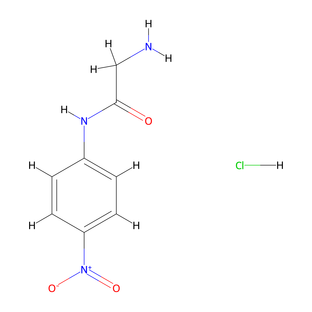 H-Gly-PNA.HCl molecular structure, CAS 54643-65-1
