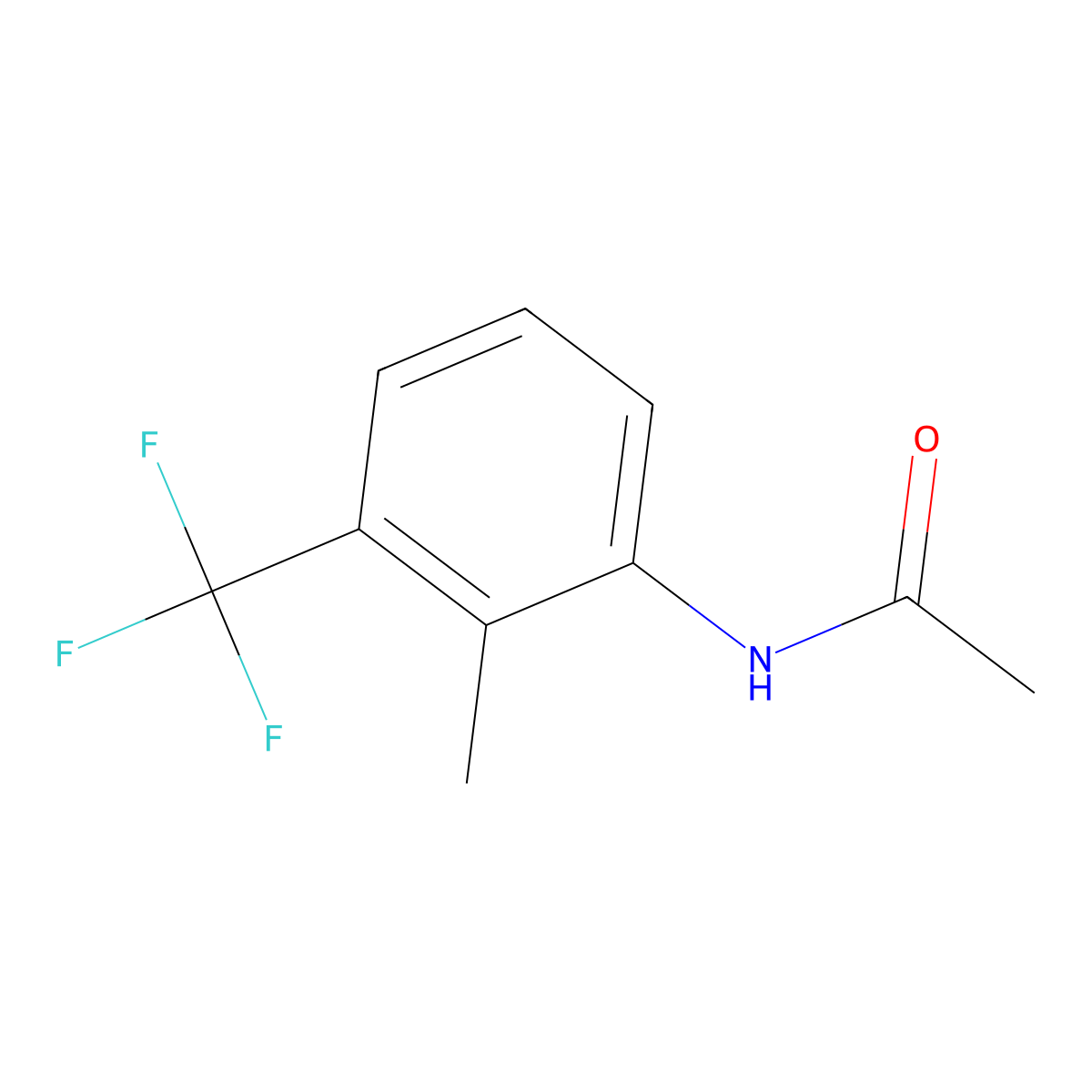N-[2-methyl-3-(trifluoromethyl)phenyl]acetamide molecular structure, CAS 546434-38-2