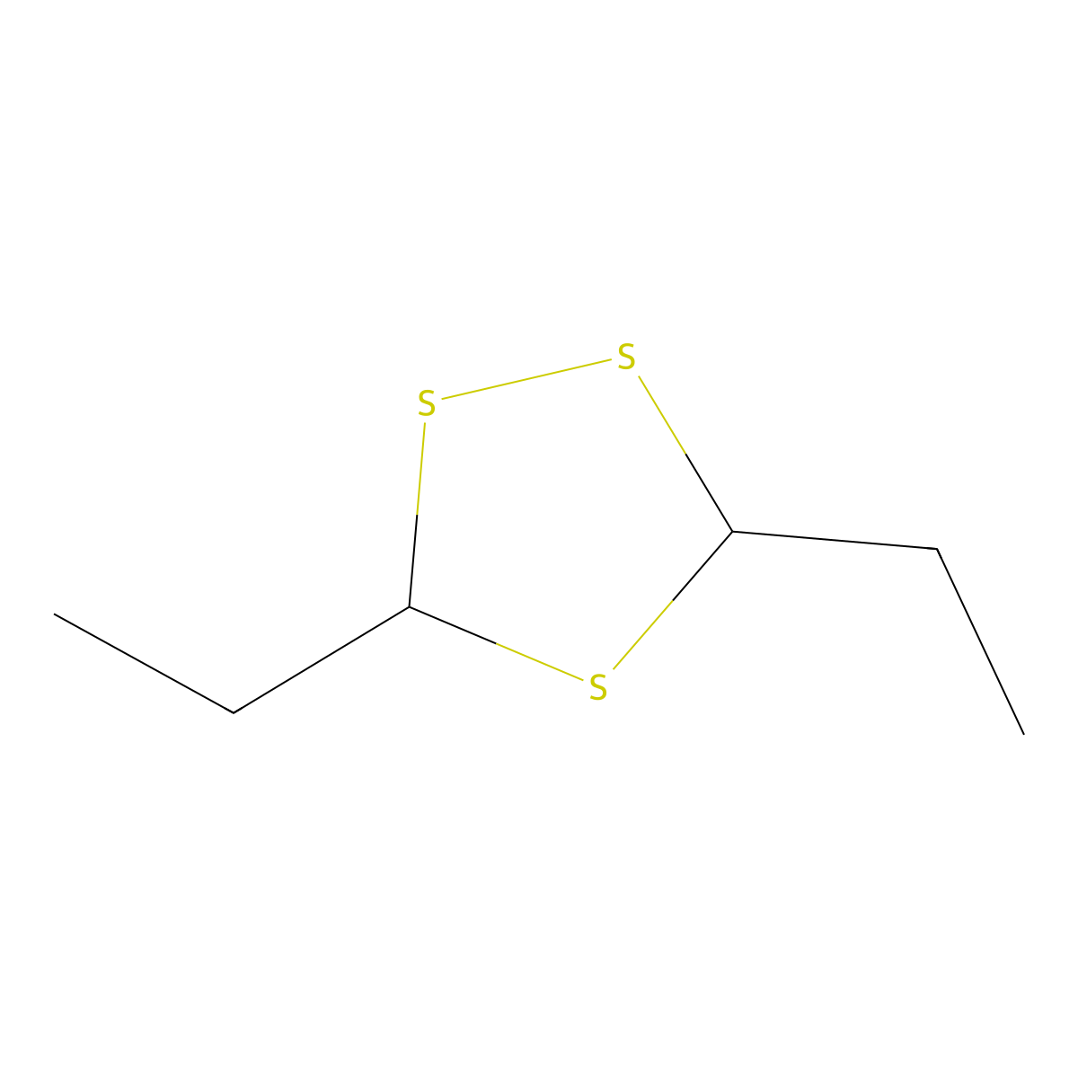 3,5-Diethyl-1,2,4-trithiolane molecular structure, CAS 54644-28-9