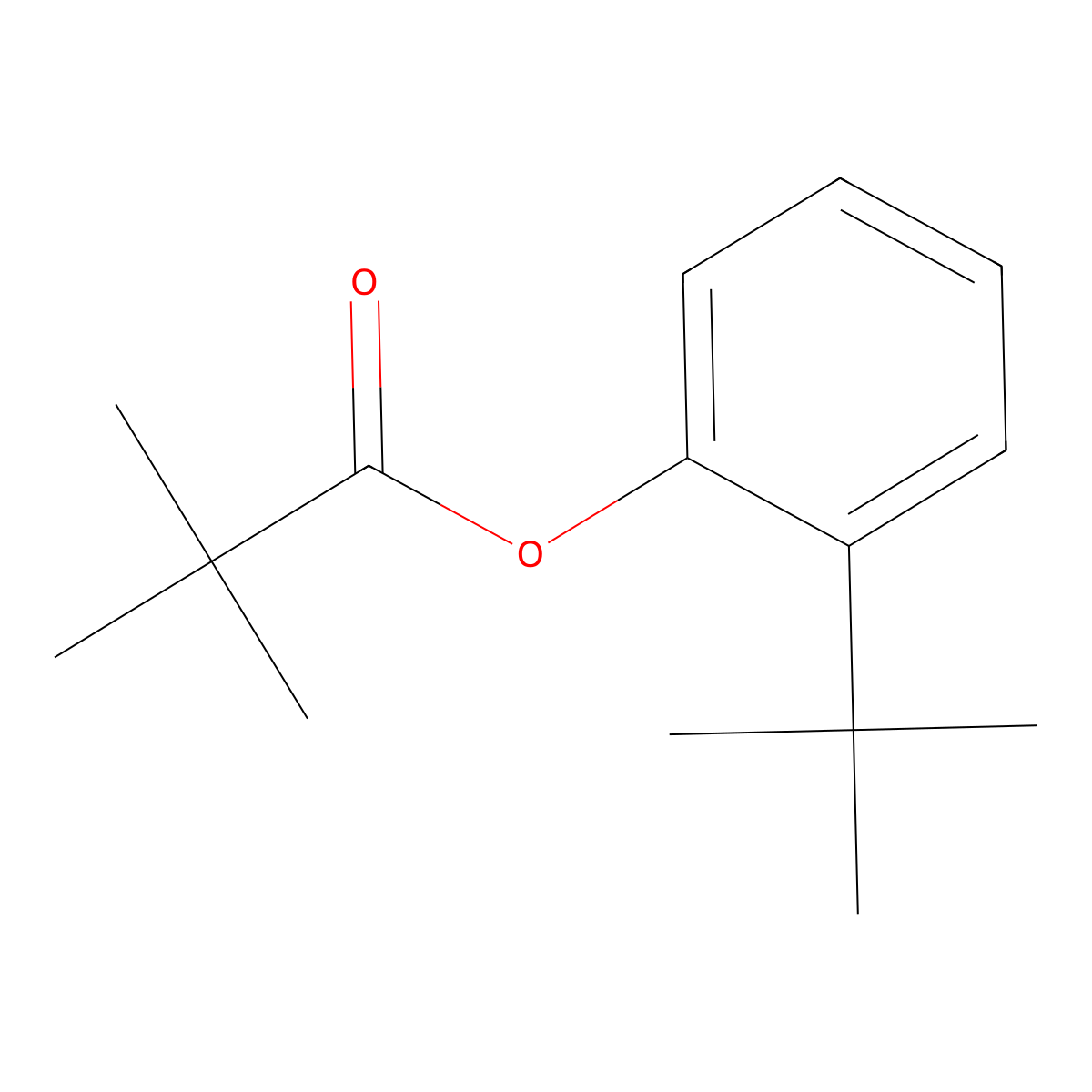 2,2-Dimethylpropionic acid 2-tert-butylphenyl ester molecular structure, CAS 54644-41-6