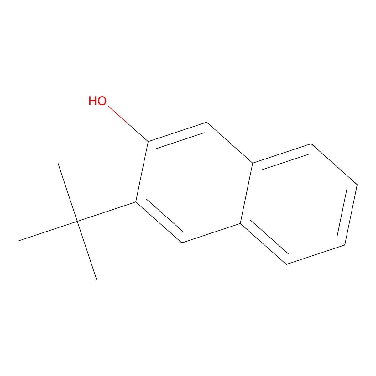 3-(Tert-butyl)naphthalen-2-ol molecular structure, CAS 54646-67-2
