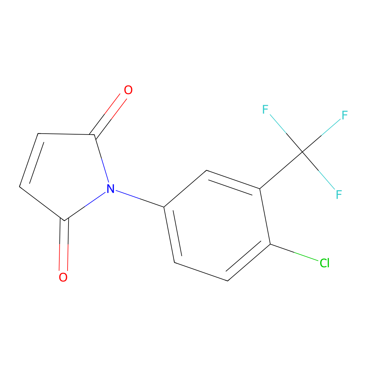 1-(4-Chloro-3-trifluoromethyl-phenyl)-pyrrole-2,5-dione molecular structure, CAS 54647-10-8