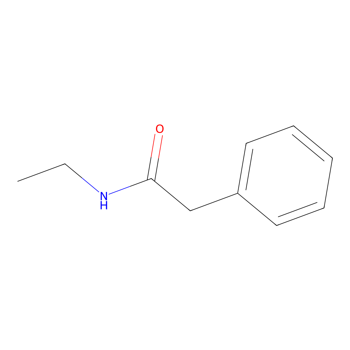 N-Ethylphenylacetamide molecular structure, CAS 5465-00-9