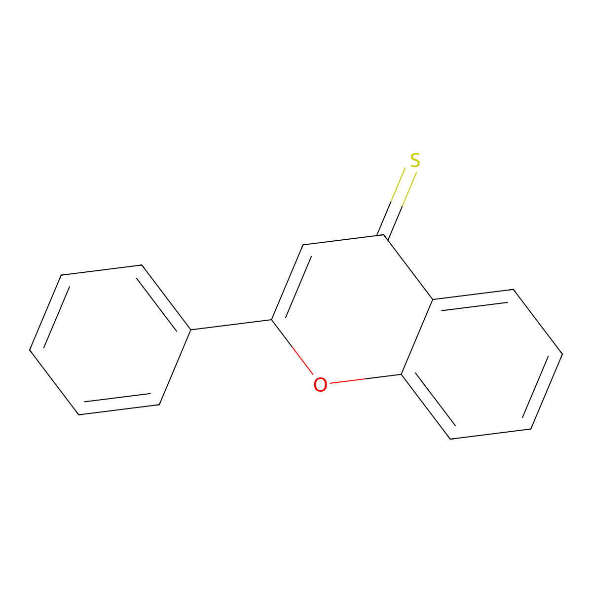 2-Phenyl-1-benzopyran-4(4H)-thione molecular structure, CAS 5465-04-3