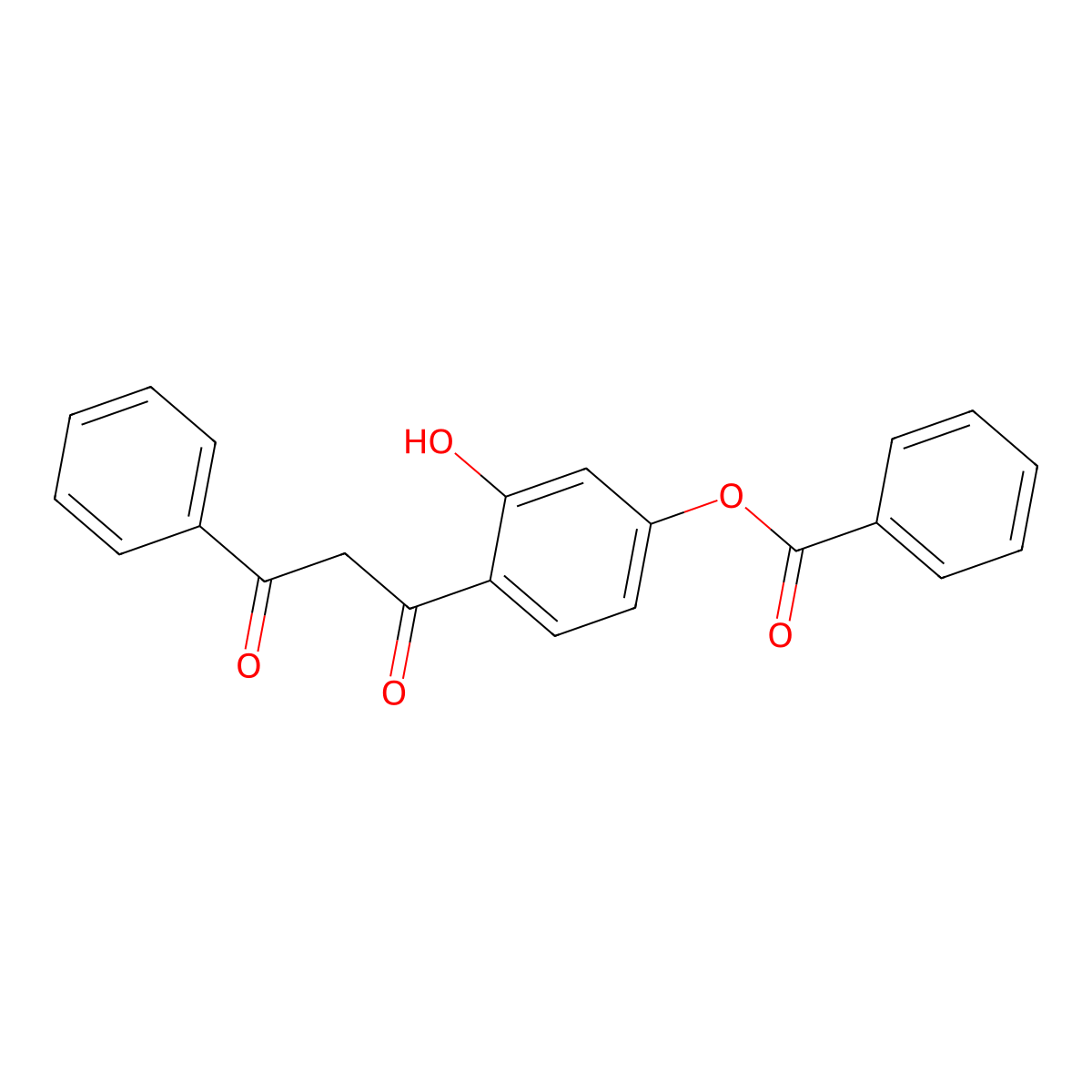 (4-Benzyloxy-2-hydroxybenzoyl)-benzomethane molecular structure, CAS 5465-06-5