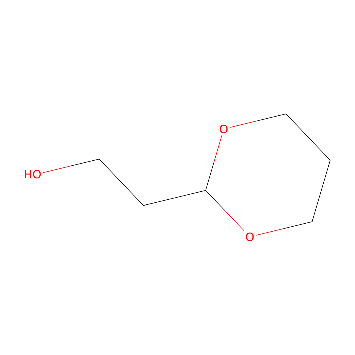 2-(1,3-Dioxan-2-yl)ethanol molecular structure, CAS 5465-07-6