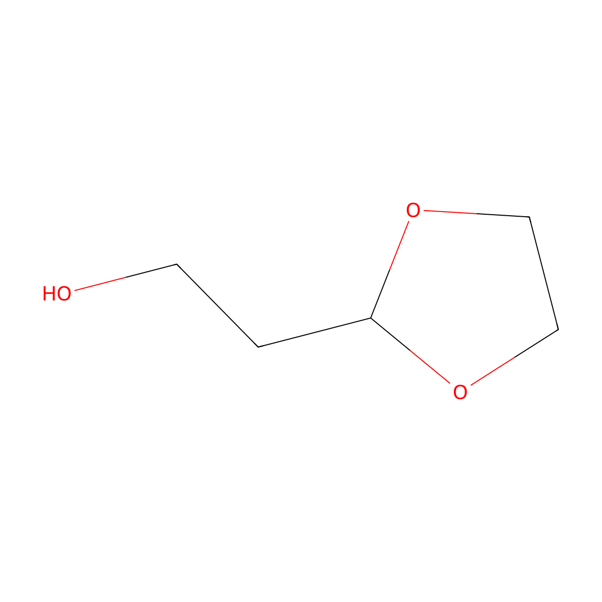2-(1,3-Dioxolan-2-yl)ethan-1-ol molecular structure, CAS 5465-08-7