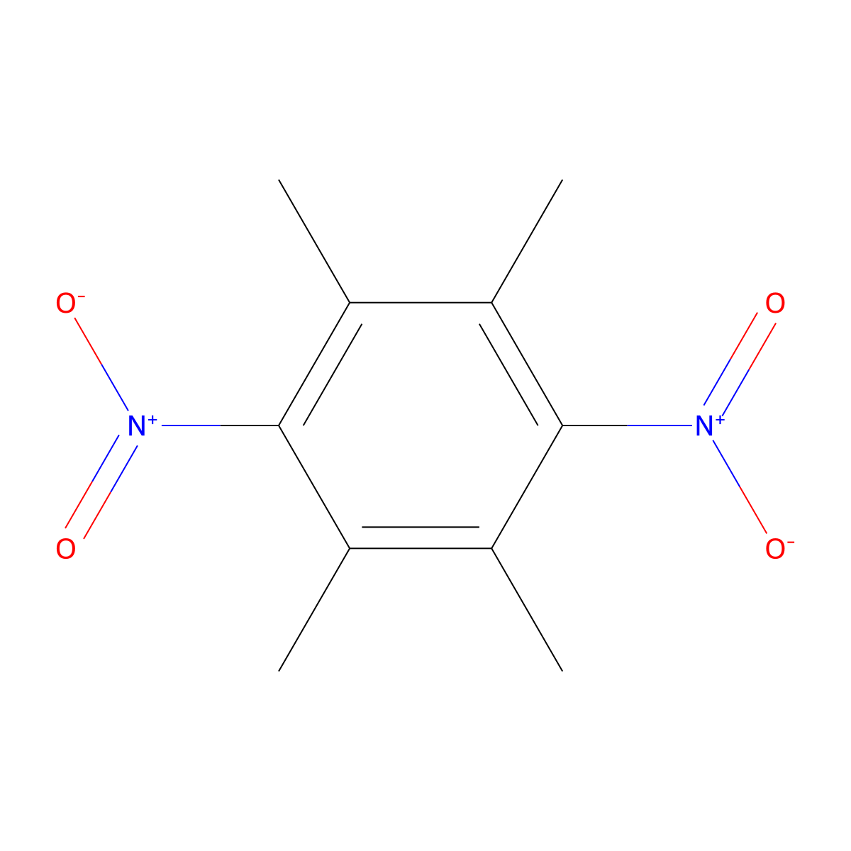 1,2,4,5-Tetramethyl-3,6-dinitrobenzene molecular structure, CAS 5465-13-4