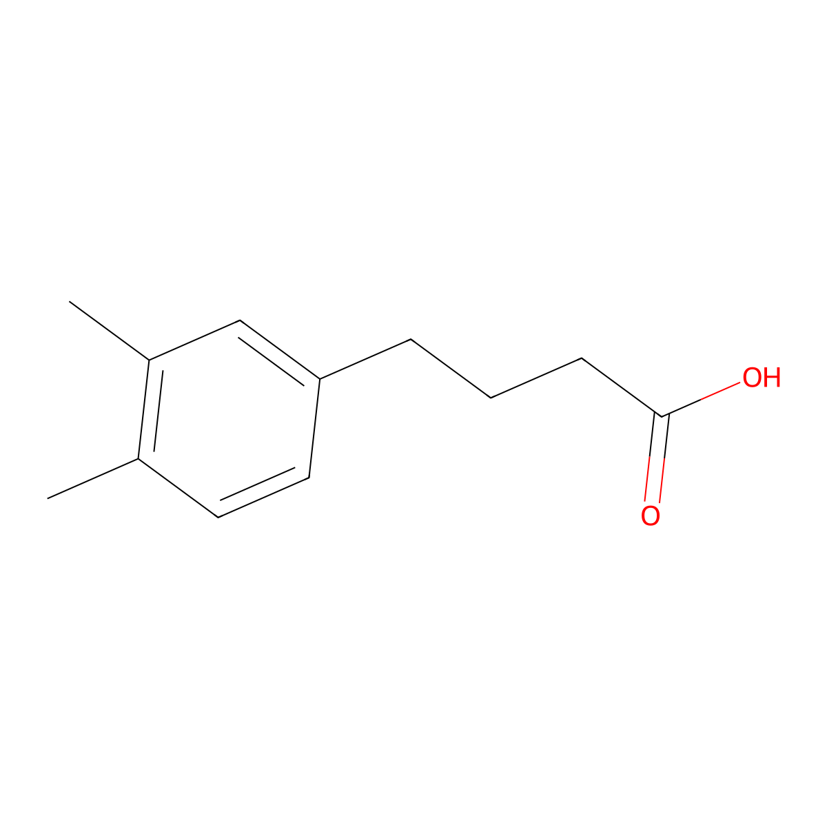 4-(3,4-Dimethylphenyl)butyric acid molecular structure, CAS 5465-18-9