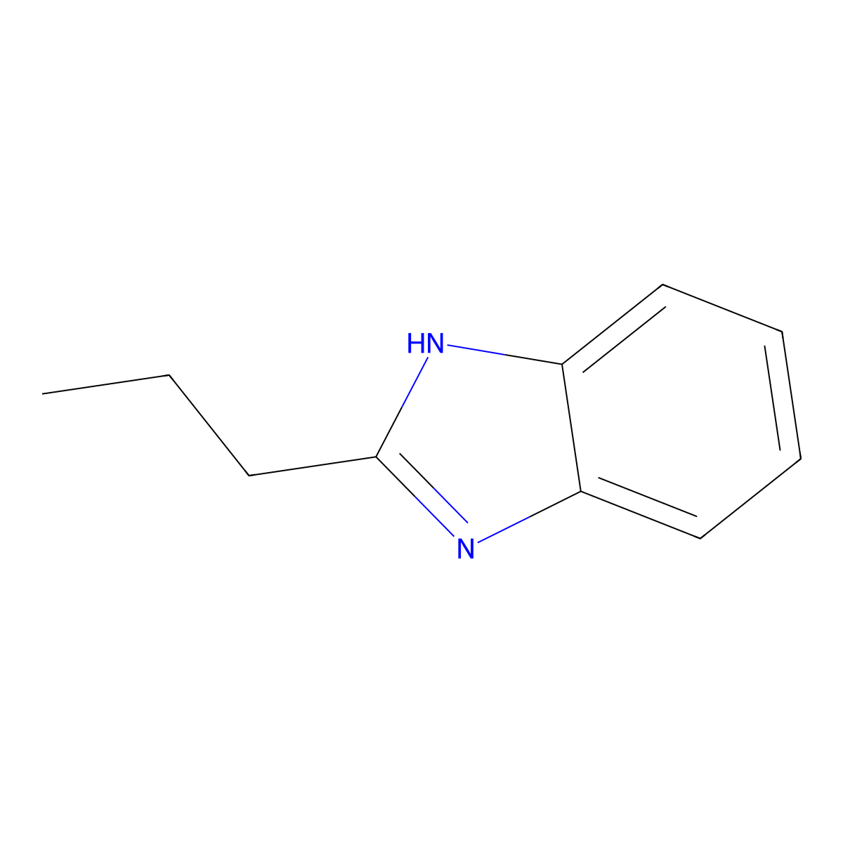 2-Propyl-1H-benzimidazole molecular structure, CAS 5465-29-2