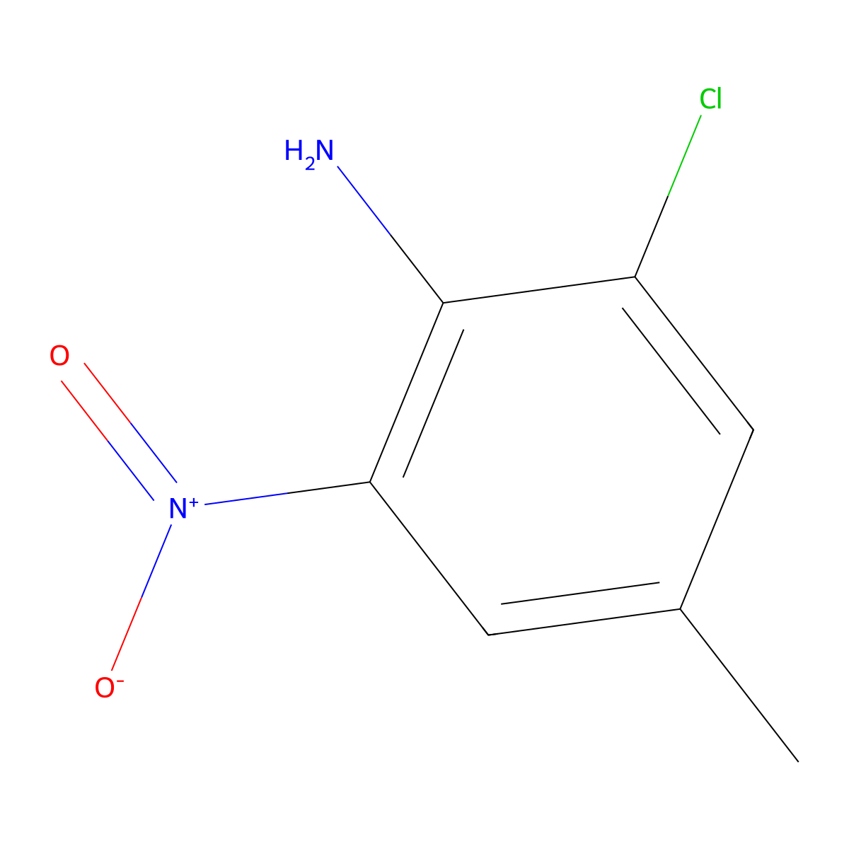 2-Chloro-6-nitro-p-toluidine molecular structure, CAS 5465-33-8
