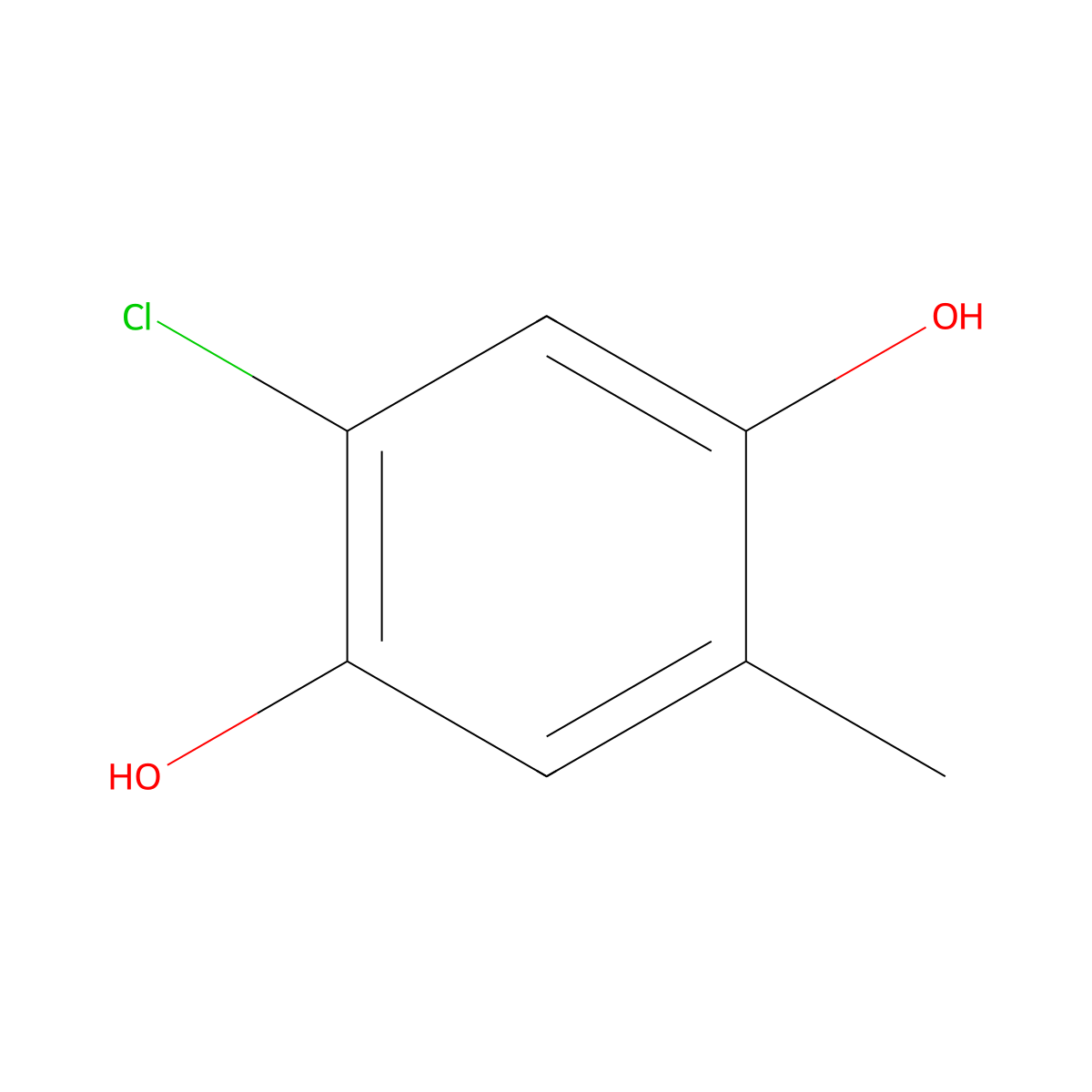 2-Chloro-5-methylbenzene-1,4-diol molecular structure, CAS 5465-62-3