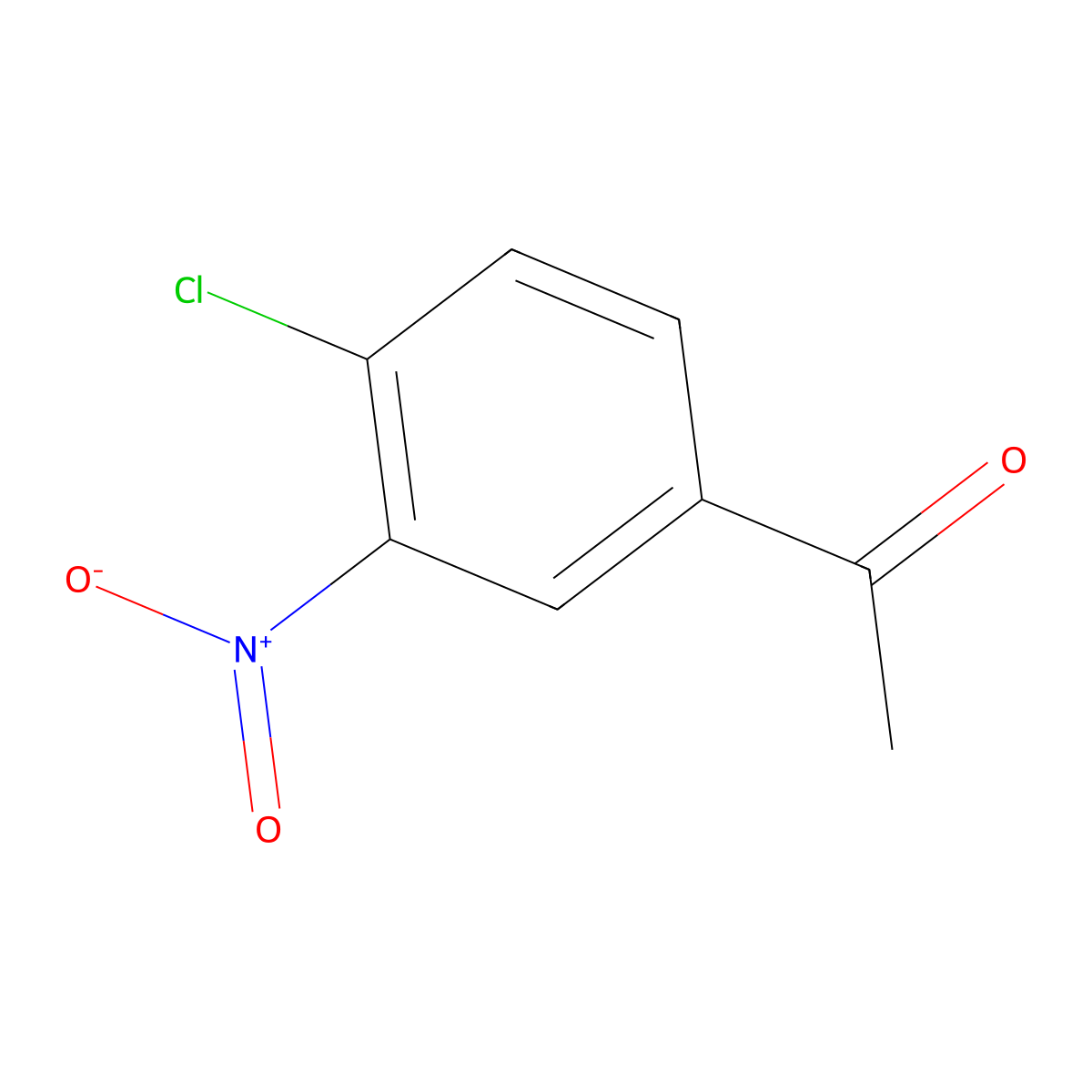 4'-Chloro-3'-nitroacetophenone molecular structure, CAS 5465-65-6