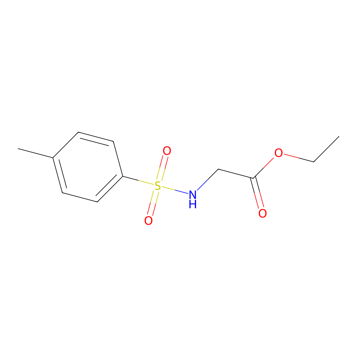 Ethyl 2-(4-methylphenylsulfonamido)acetate molecular structure, CAS 5465-67-8