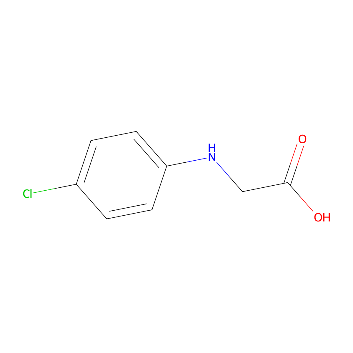 2-((4-Chlorophenyl)amino)acetic acid molecular structure, CAS 5465-90-7