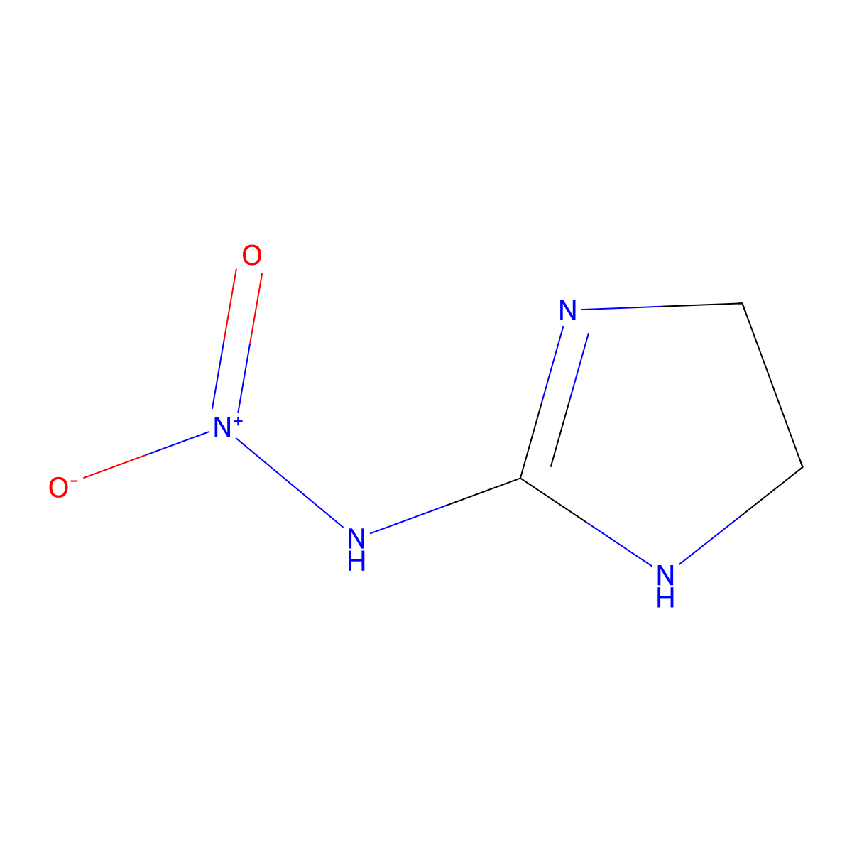 2-Nitroamino-2-imidazoline molecular structure, CAS 5465-96-3