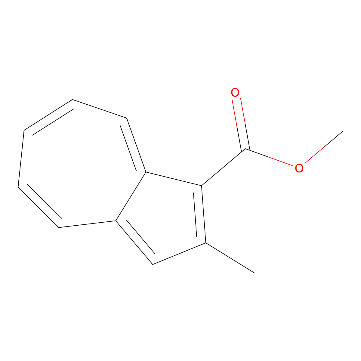 Methyl 2-methylazulene-1-carboxylate molecular structure, CAS 54654-48-7