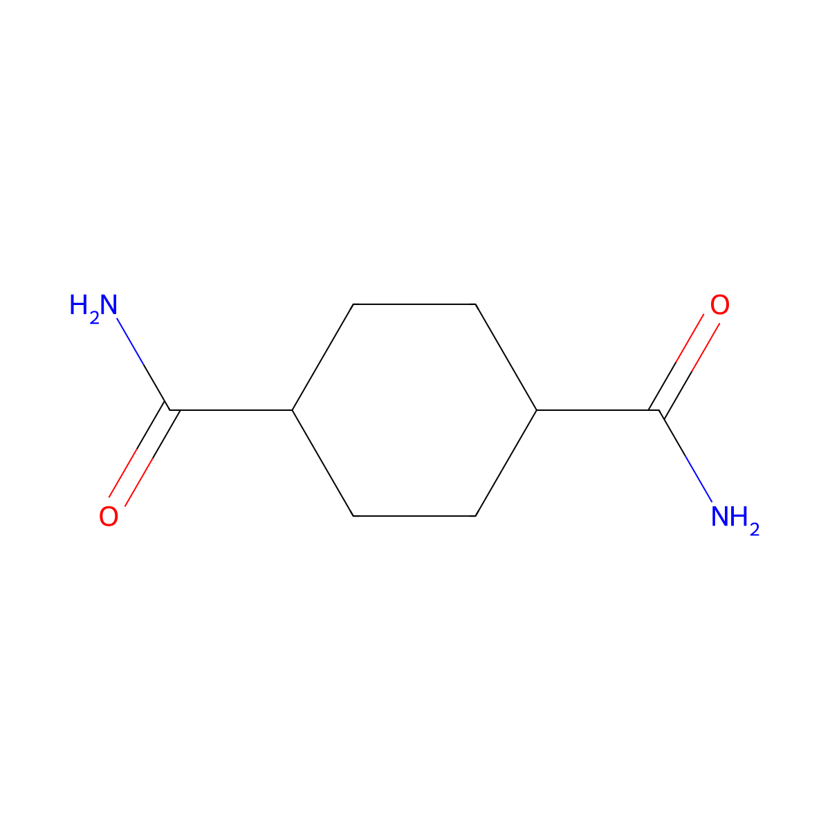 1,4-Cyclohexanedicarboxamide molecular structure, CAS 54657-09-9