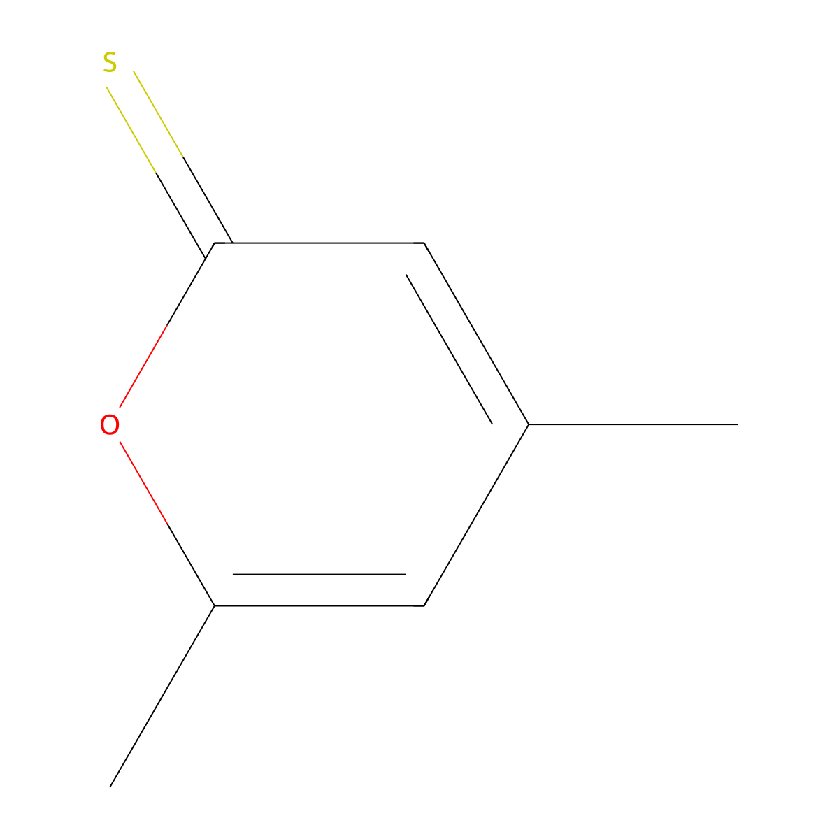 4,6-dimethyl-2H-pyran-2-thione molecular structure, CAS 54657-87-3