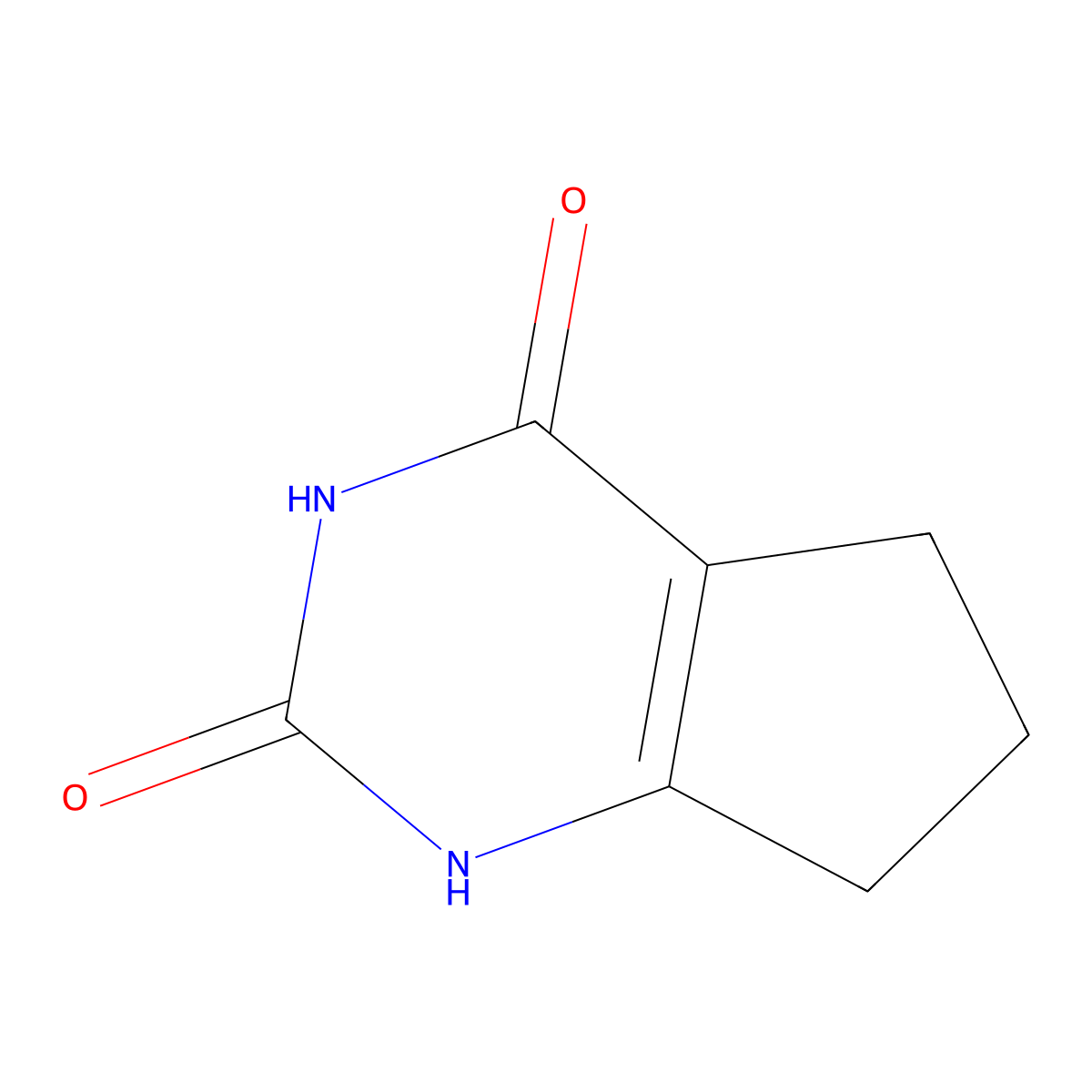 5H,6H,7H-cyclopenta(d)pyrimidine-2,4-diol molecular structure, CAS 5466-00-2