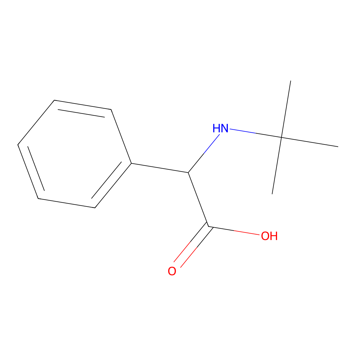 (Tert-butylamino)(phenyl)acetic acid molecular structure, CAS 5466-04-6
