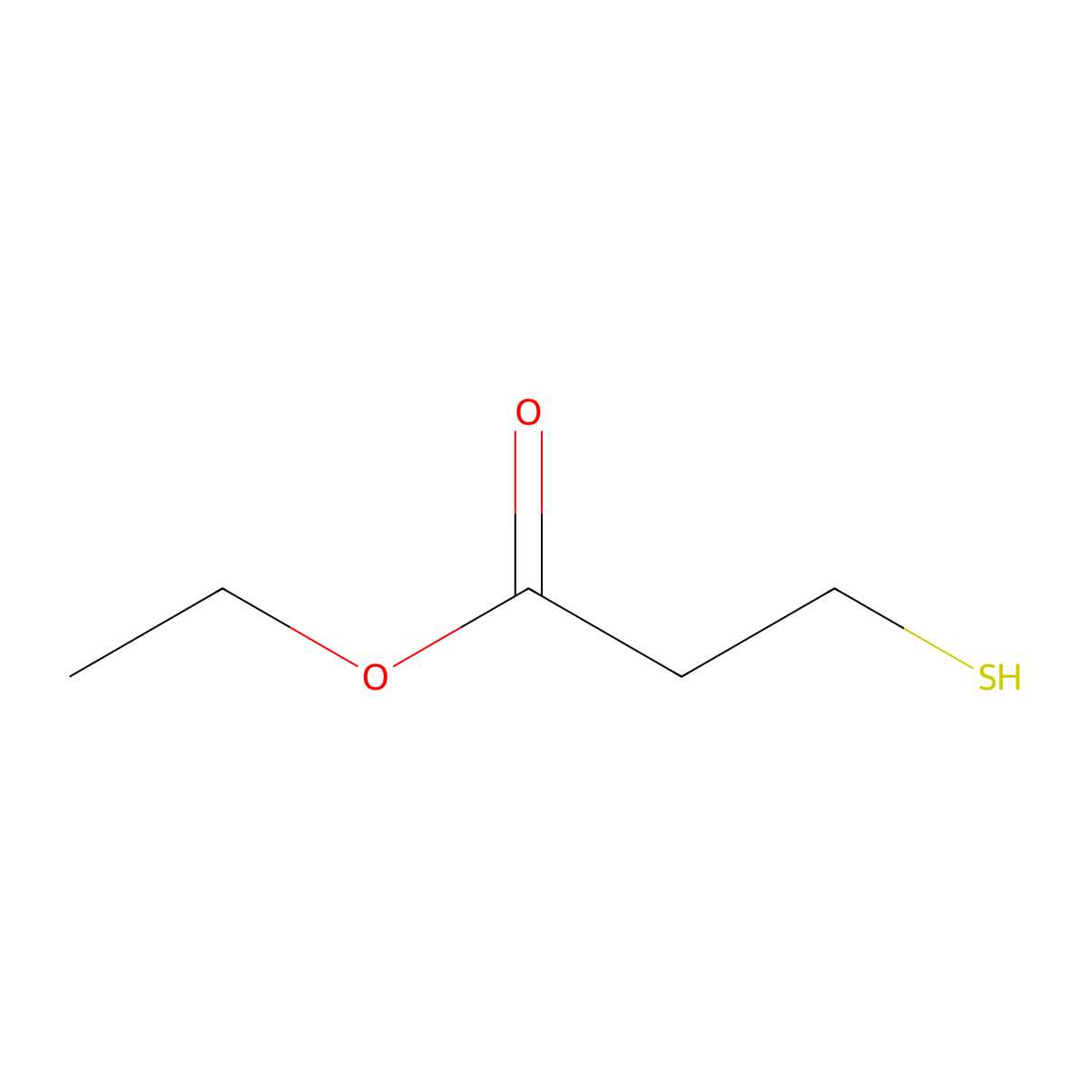 Ethyl 3-mercaptopropionate molecular structure, CAS 5466-06-8