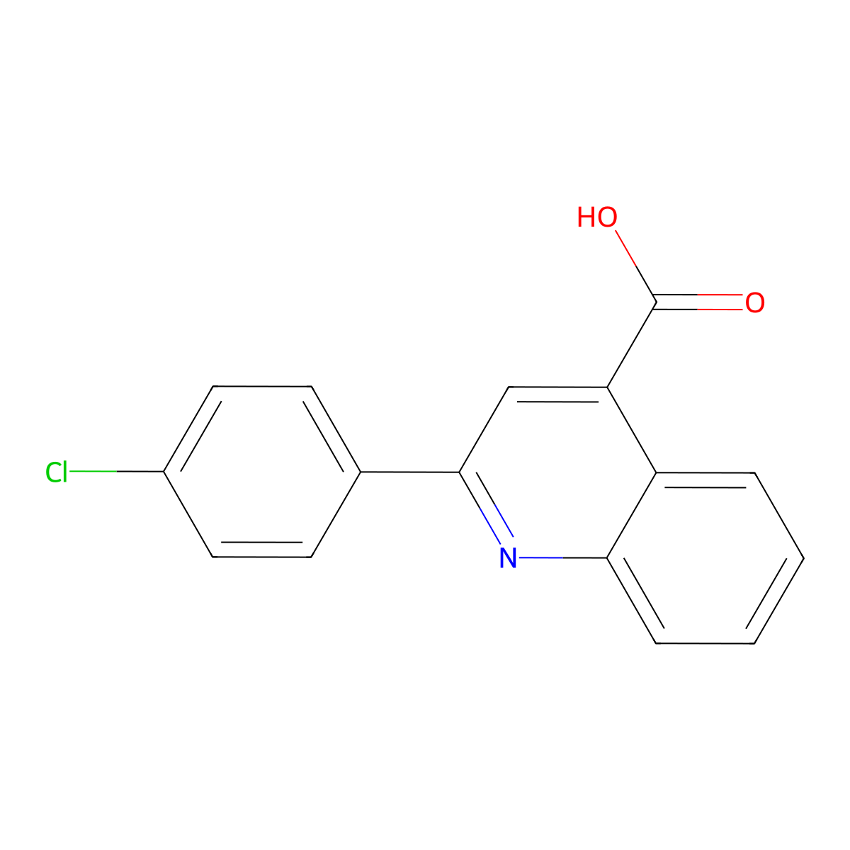 2-(4-Chlorophenyl)quinoline-4-carboxylic acid molecular structure, CAS 5466-31-9