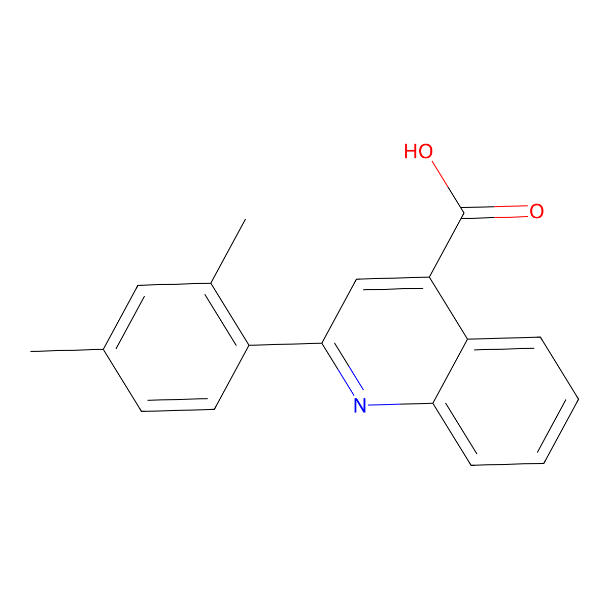 2-(2,4-Dimethylphenyl)quinoline-4-carboxylic acid molecular structure, CAS 5466-33-1