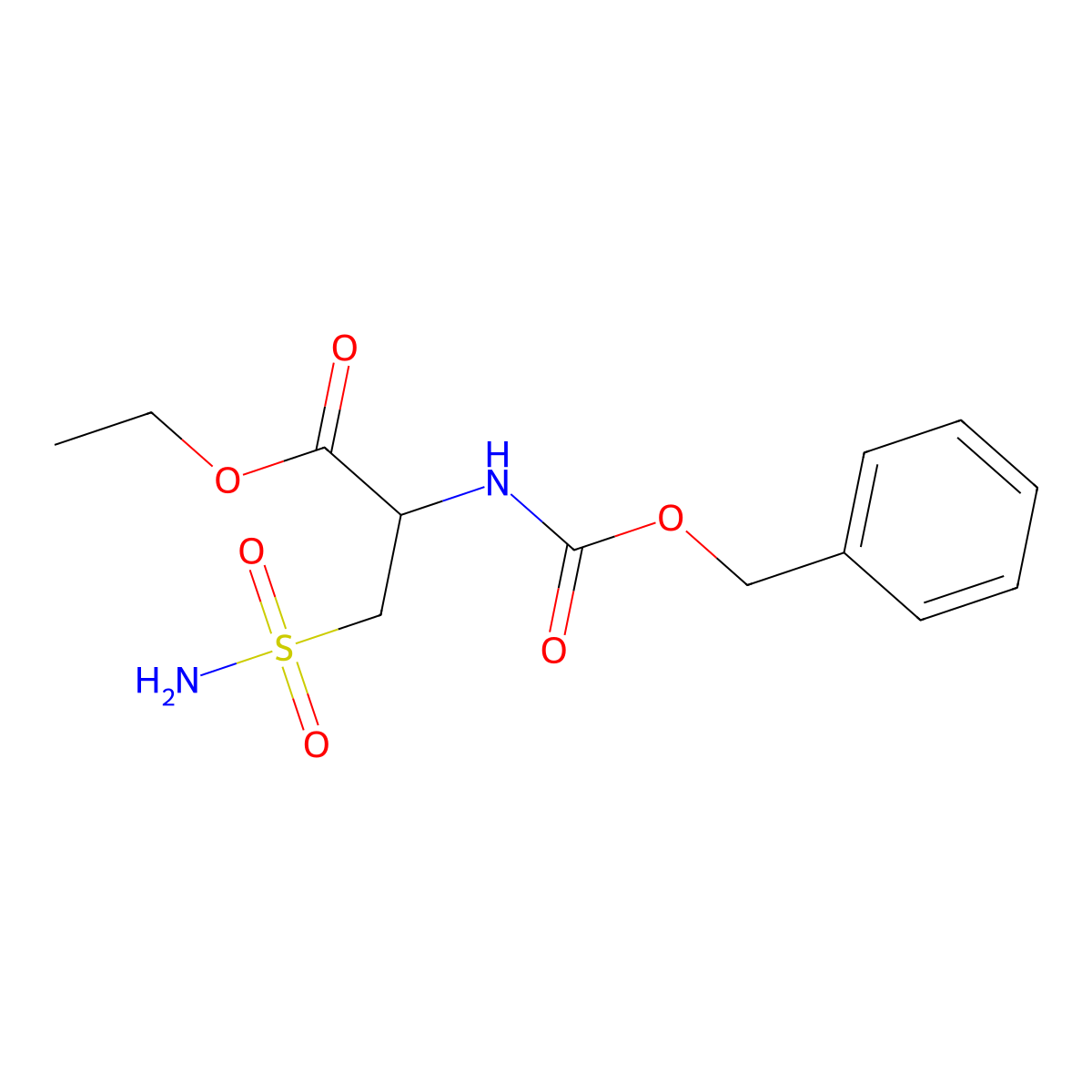 Ethyl 2-{[(benzyloxy)carbonyl]amino}-3-sulfamoylpropanoate molecular structure, CAS 5466-60-4