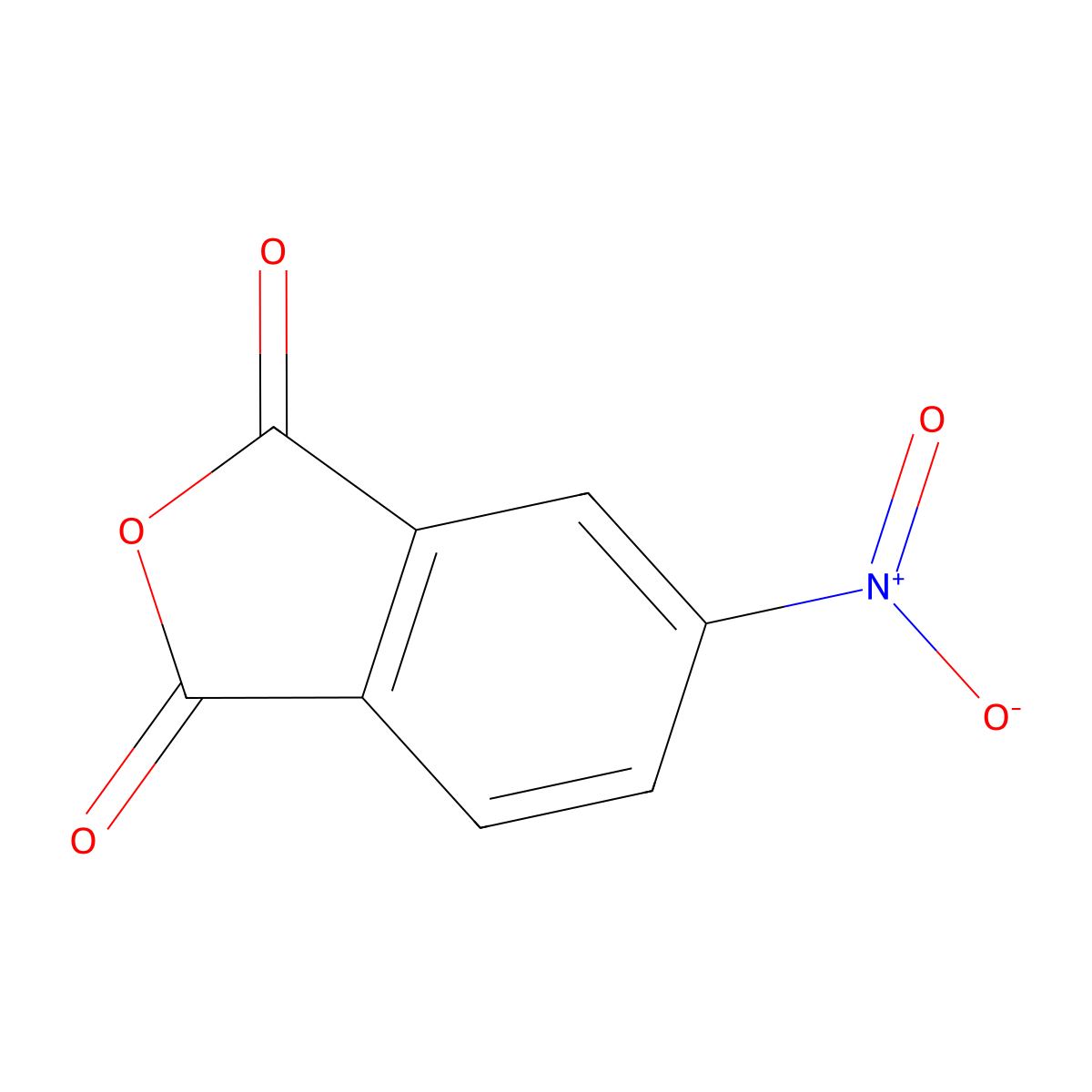 4-Nitrophthalic acid anhydride molecular structure, CAS 5466-84-2