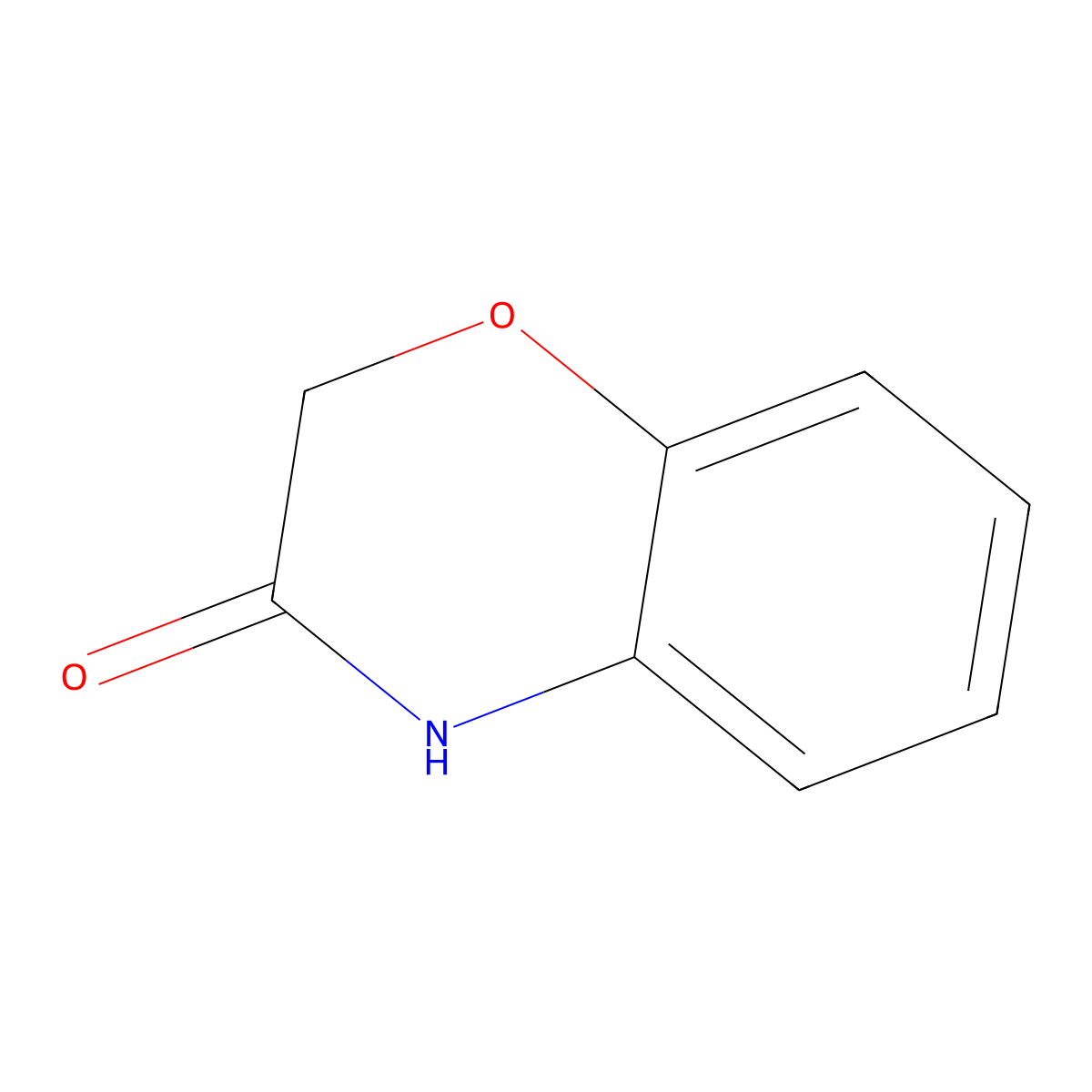 2H-1,4-benzoxazin-3(4H)-one molecular structure, CAS 5466-88-6