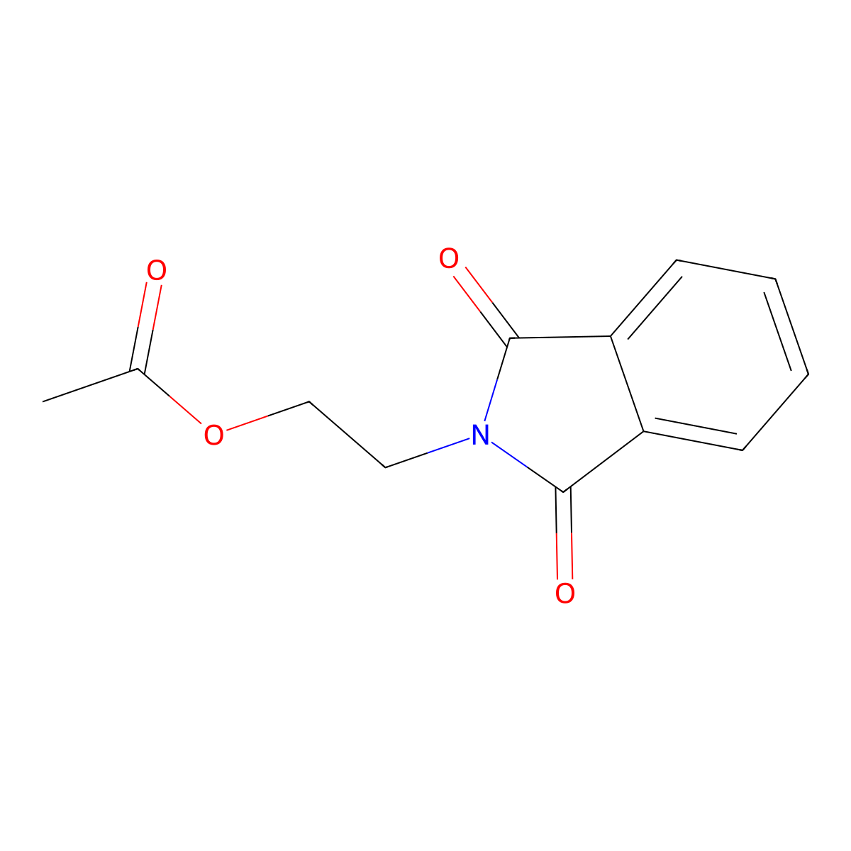1H-Isoindole-1,3(2H)-dione, 2-(2-(acetyloxy)ethyl)- molecular structure, CAS 5466-90-0
