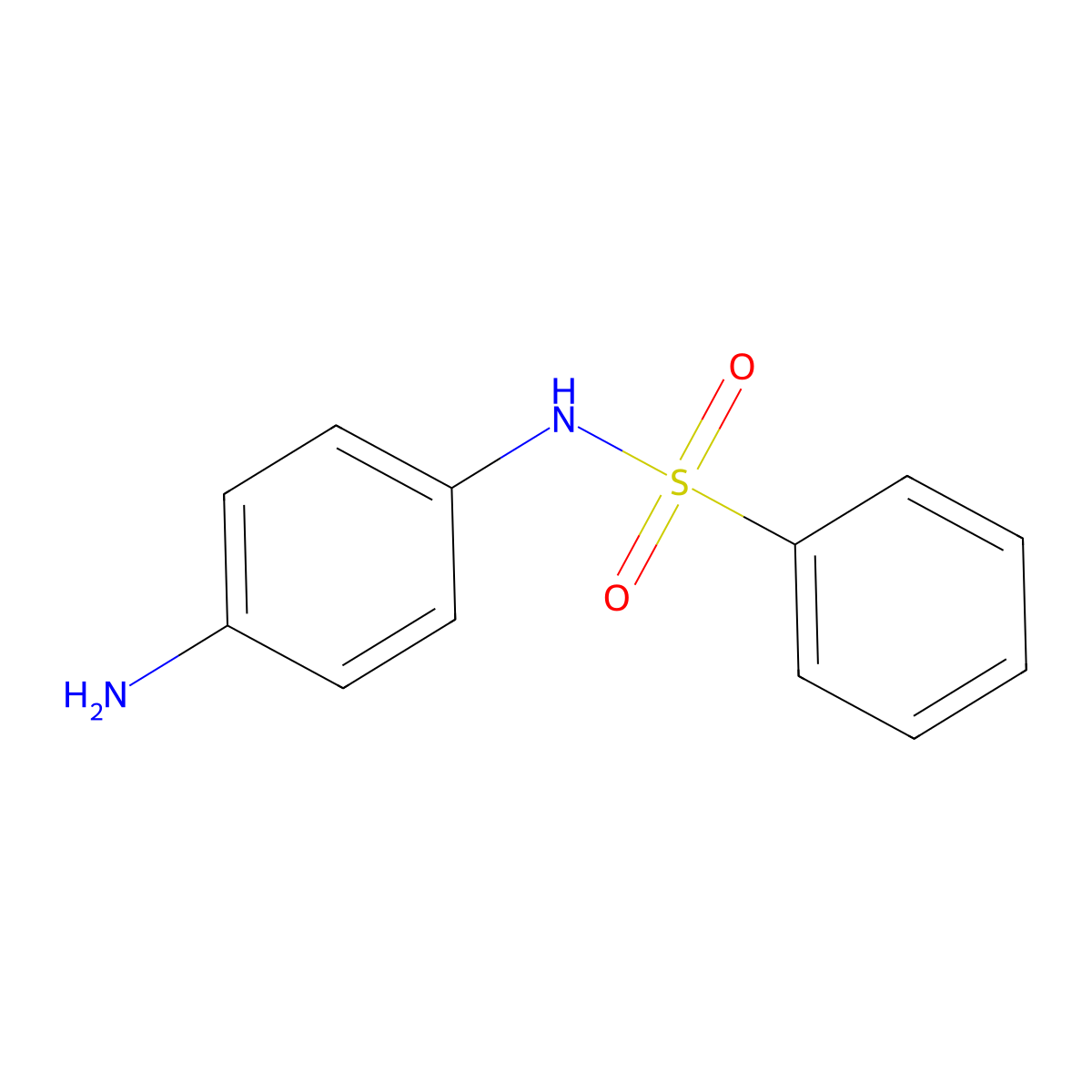 N-(4-aminophenyl)benzenesulfonamide molecular structure, CAS 5466-91-1