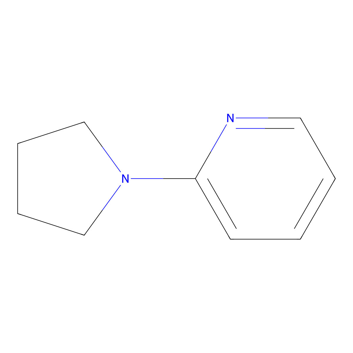 2-(Pyrrolidin-1-yl)pyridine molecular structure, CAS 54660-06-9