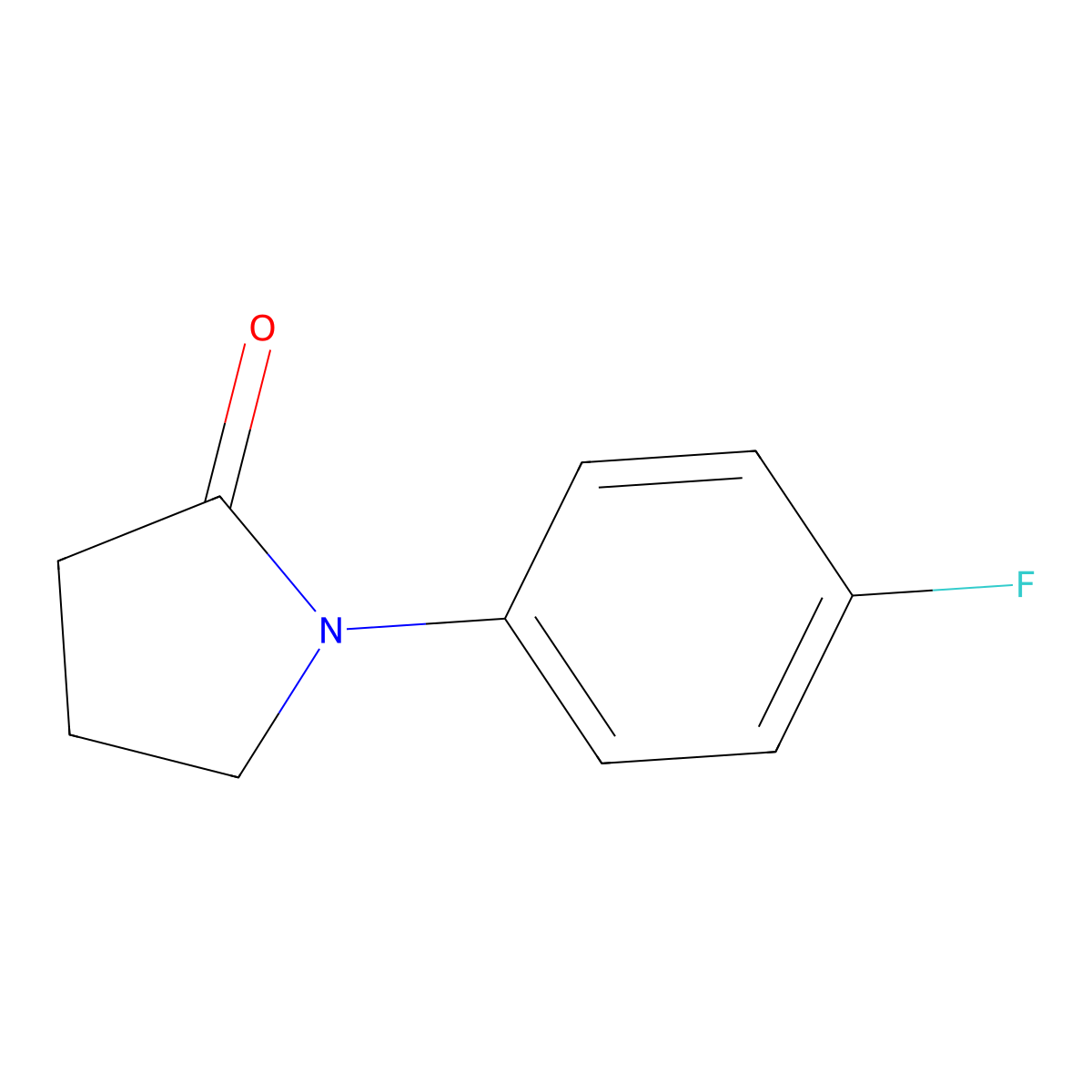 1-(4-Fluorophenyl)-2-pyrrolidinone molecular structure, CAS 54660-08-1