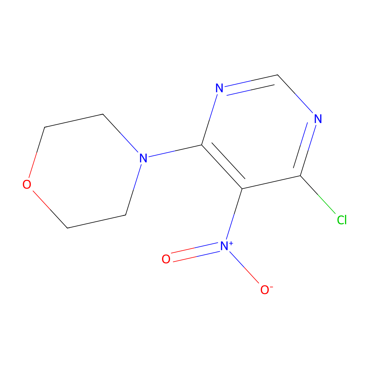 4-(6-Chloro-5-nitropyrimidin-4-yl)morpholine molecular structure, CAS 54660-14-9