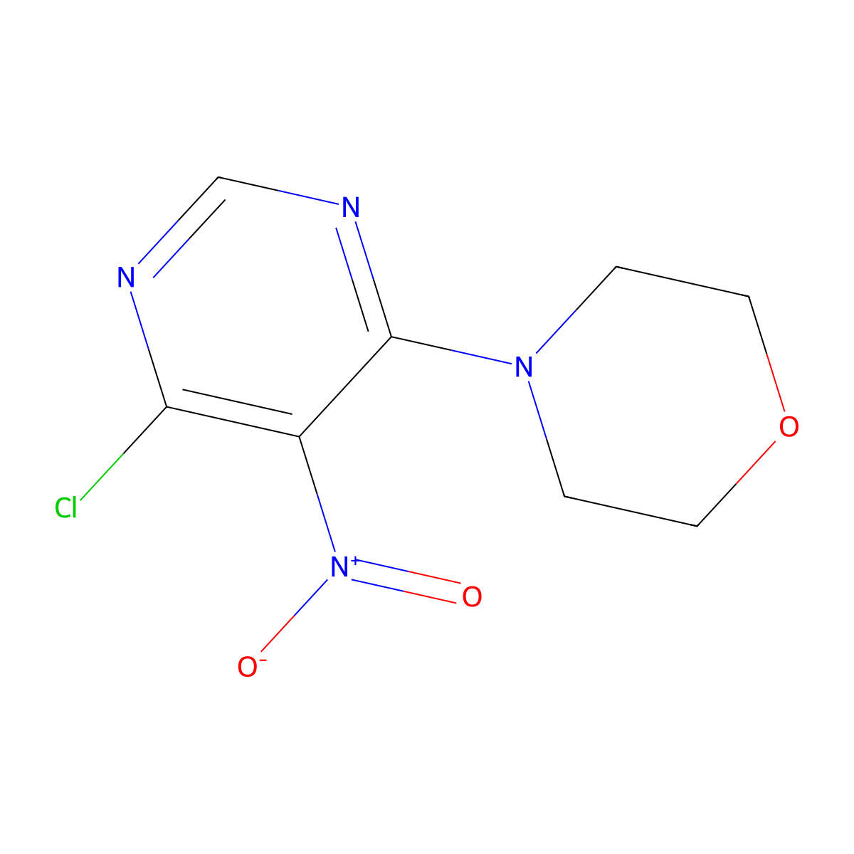 4-(6-Chloro-5-nitropyrimidin-4-yl)morpholine molecular structure, CAS 54660-14-9