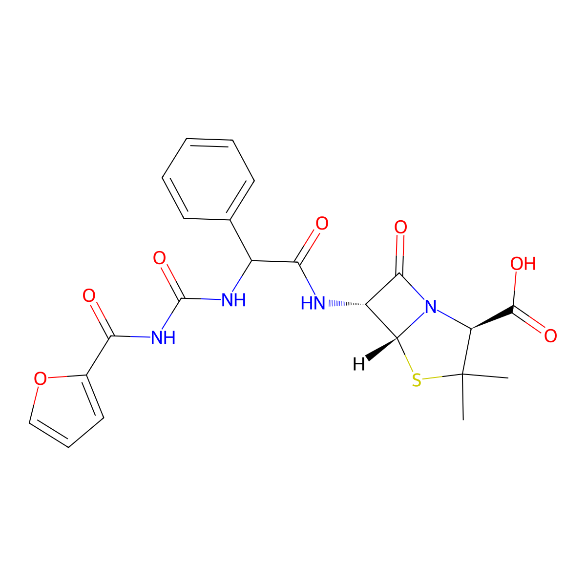 Furbenicillin molecular structure, CAS 54661-82-4