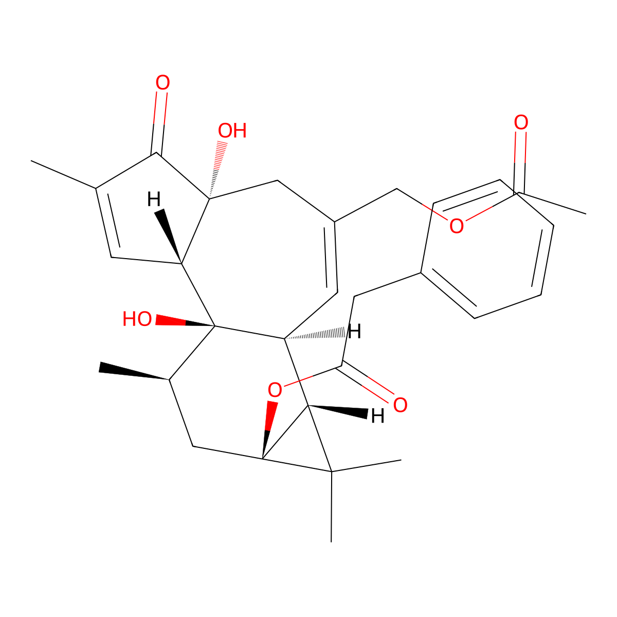 12-Deoxyphorbol 13-phenylacetate 20-acetate molecular structure, CAS 54662-30-5