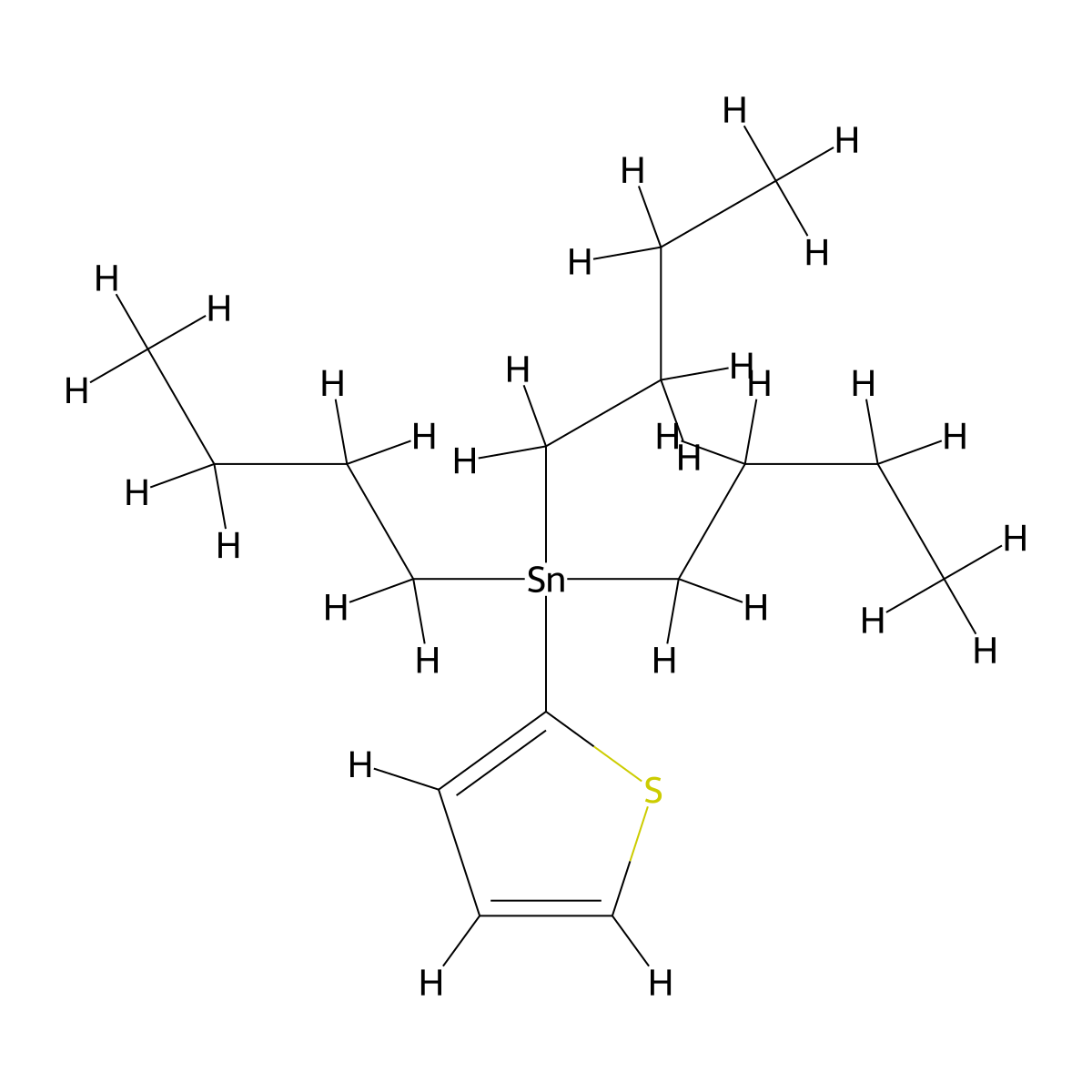 2-(Tri-n-butylstannyl)thiophene molecular structure, CAS 54663-78-4