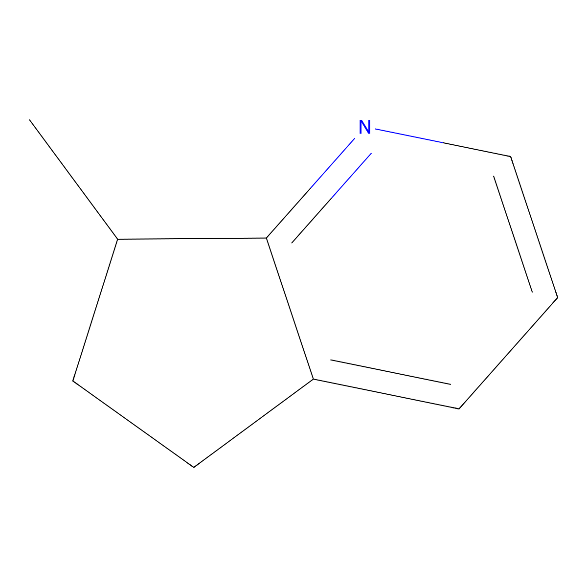 5H-Cyclopenta[B]pyridine, 6,7-dihydro-7-methyl- molecular structure, CAS 54664-57-2