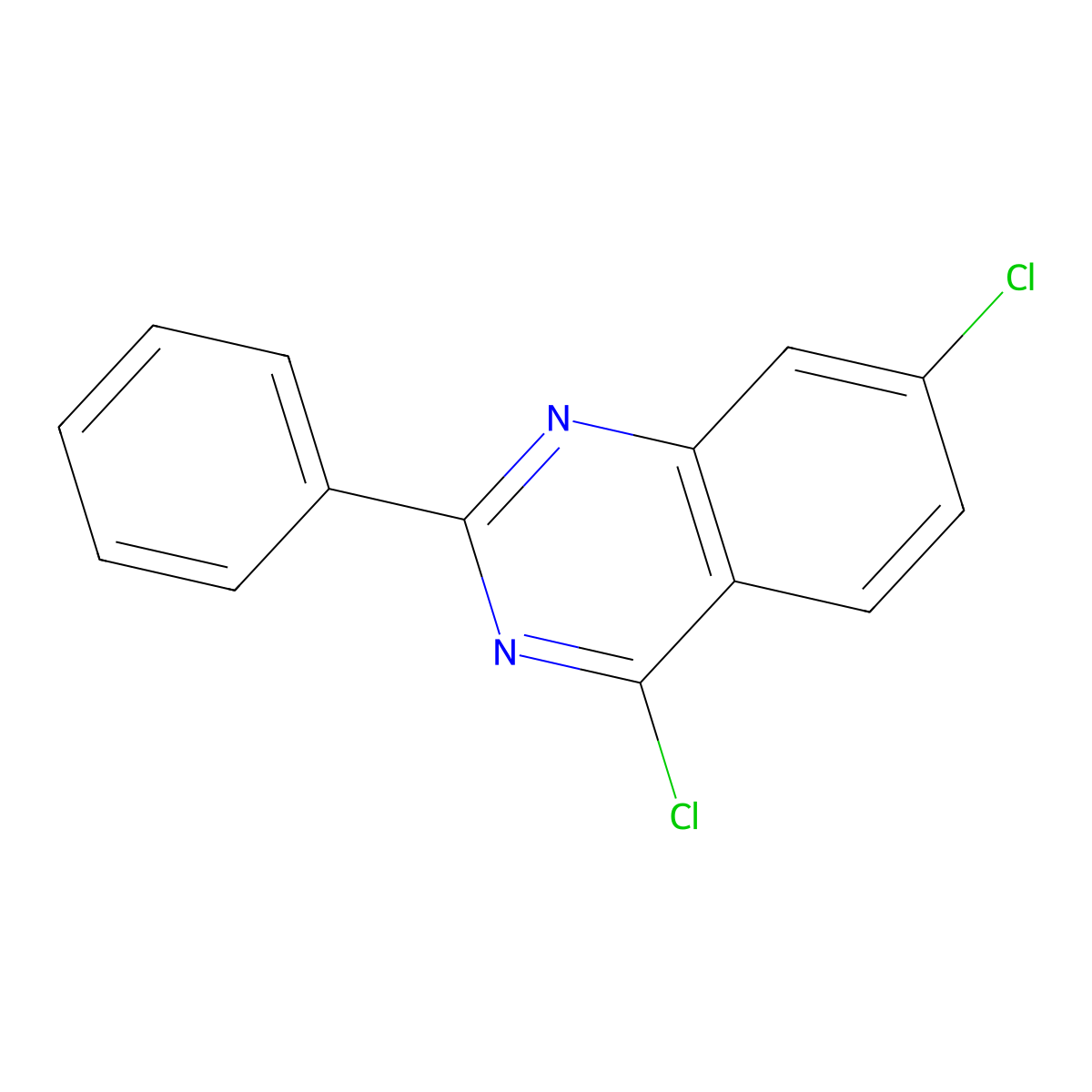 4,7-Dichloro-2-phenylquinazoline molecular structure, CAS 54665-92-8