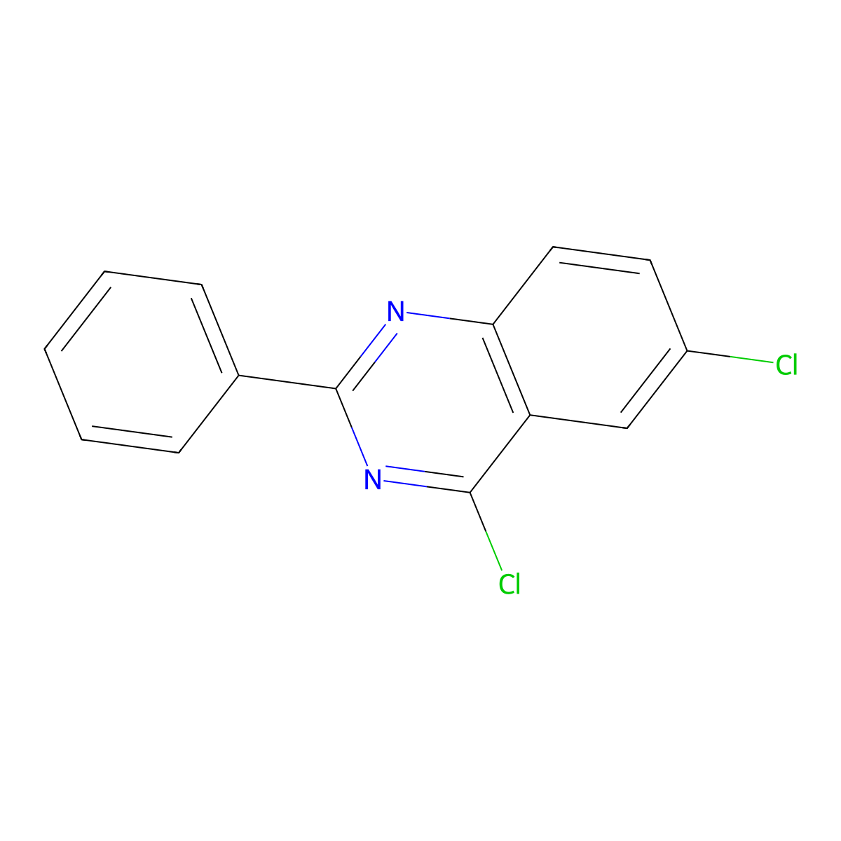 4,6-Dichloro-2-phenylquinazoline molecular structure, CAS 54665-93-9