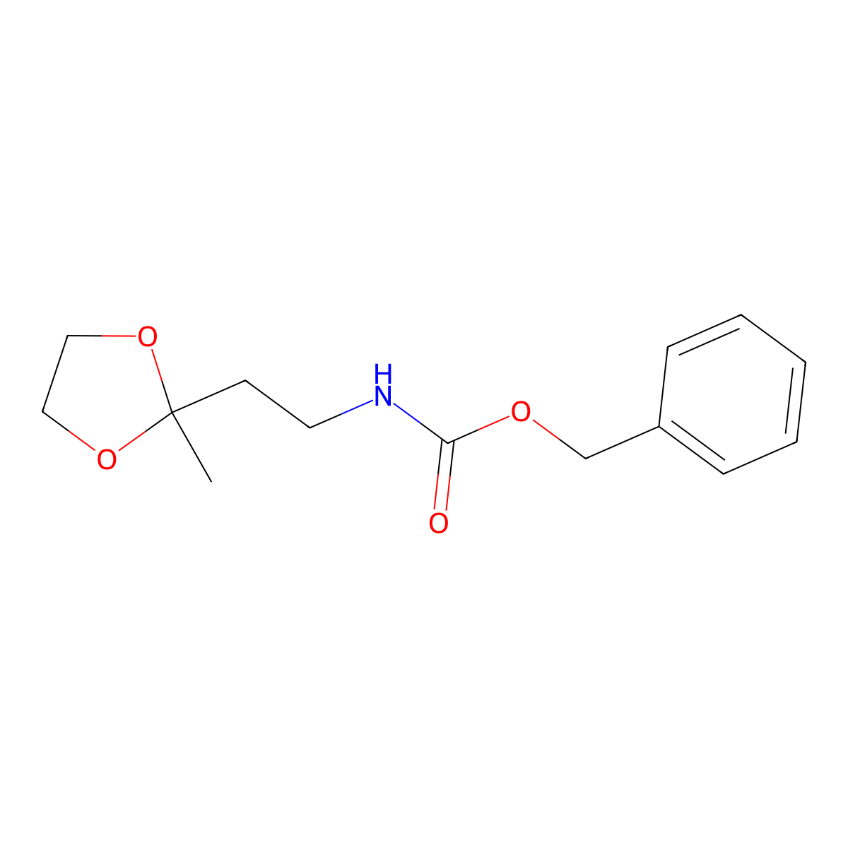N-Cbz-2-(2-methyl-1,3-dioxolan-2-yl)ethylamine molecular structure, CAS 54667-01-5