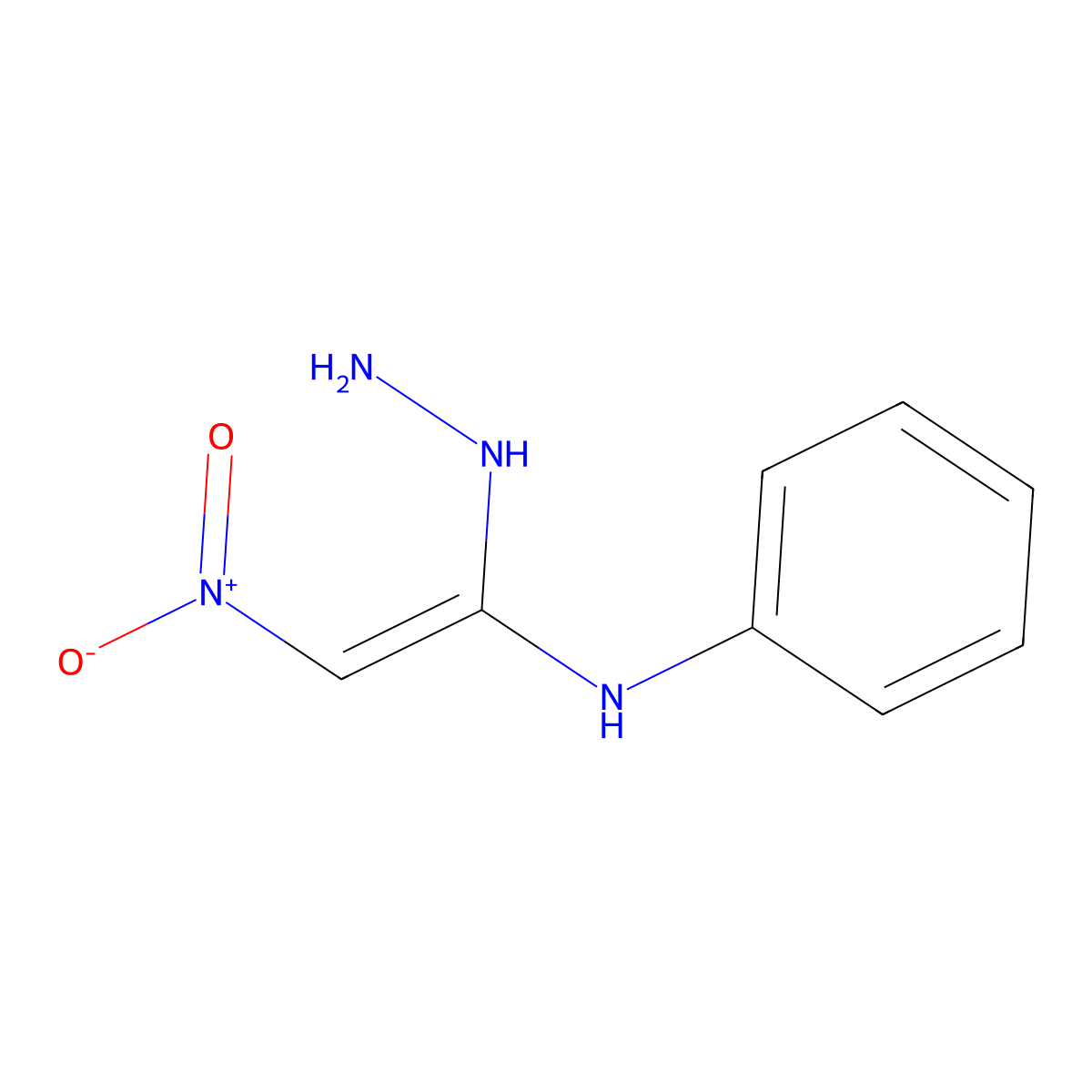 Benzenamine, N-(1-hydrazino-2-nitroethenyl)- molecular structure, CAS 54668-57-4