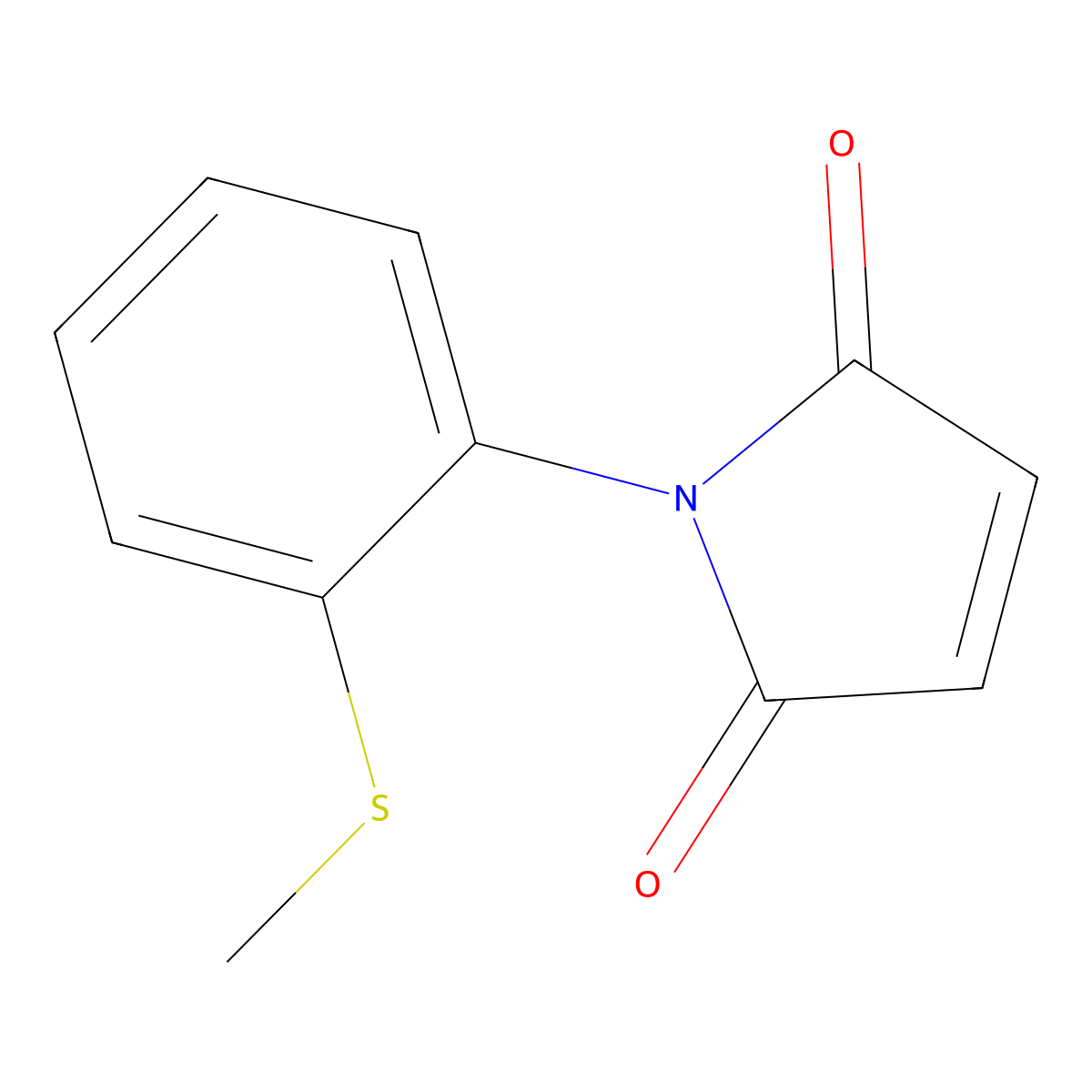 1-[2-(methylthio)phenyl]-1H-pyrrole-2,5-dione molecular structure, CAS 54669-25-9