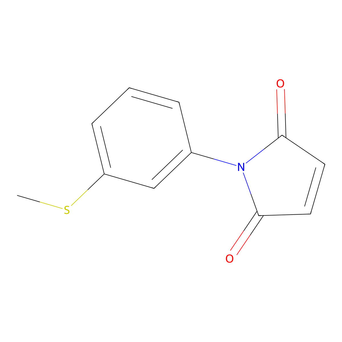 1-[3-(Methylsulfanyl)phenyl]-2,5-dihydro-1H-pyrrole-2,5-dione molecular structure, CAS 54669-28-2
