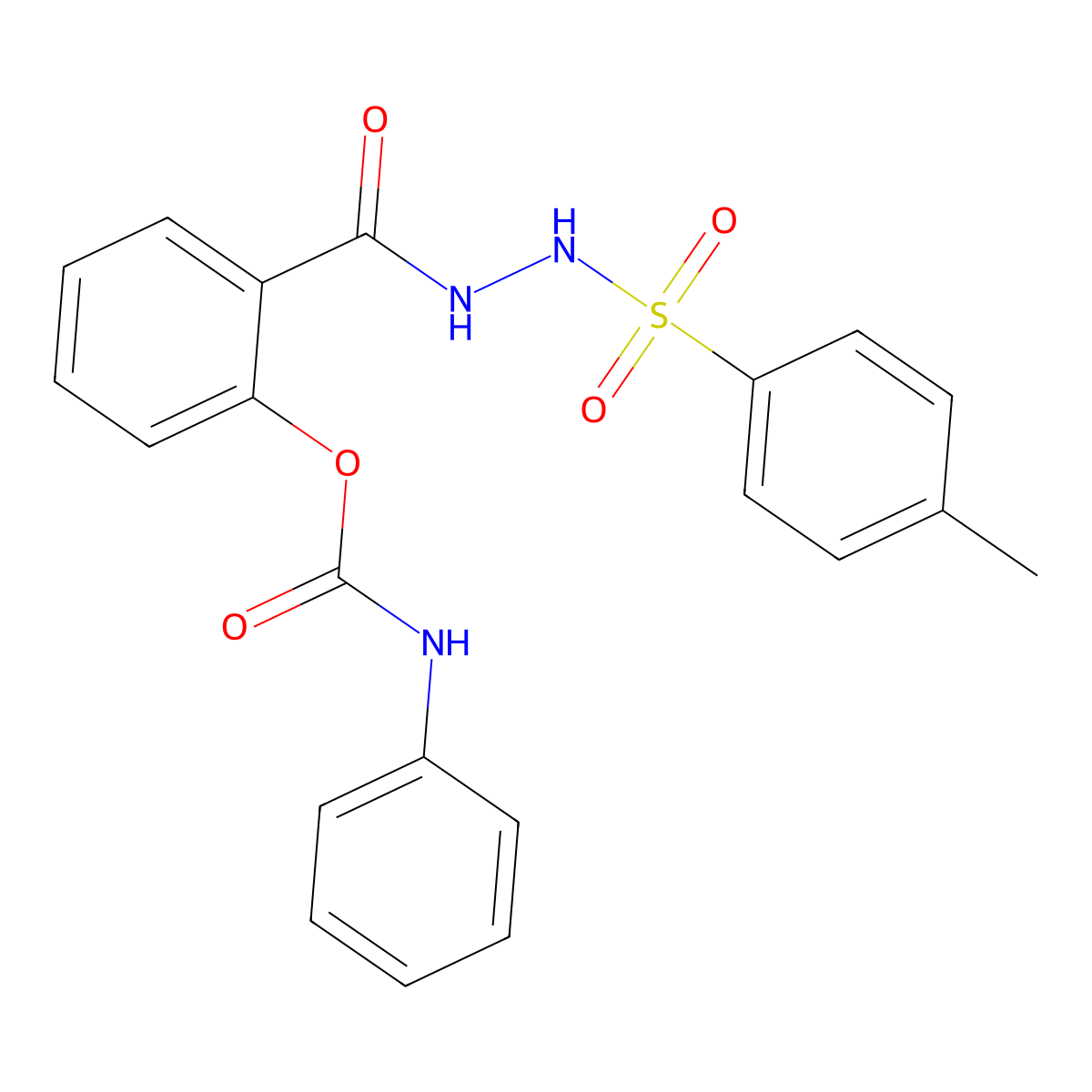 [2-[[(4-methylphenyl)sulfonylamino]carbamoyl]phenyl] N-phenylcarbamate molecular structure, CAS 5467-03-8