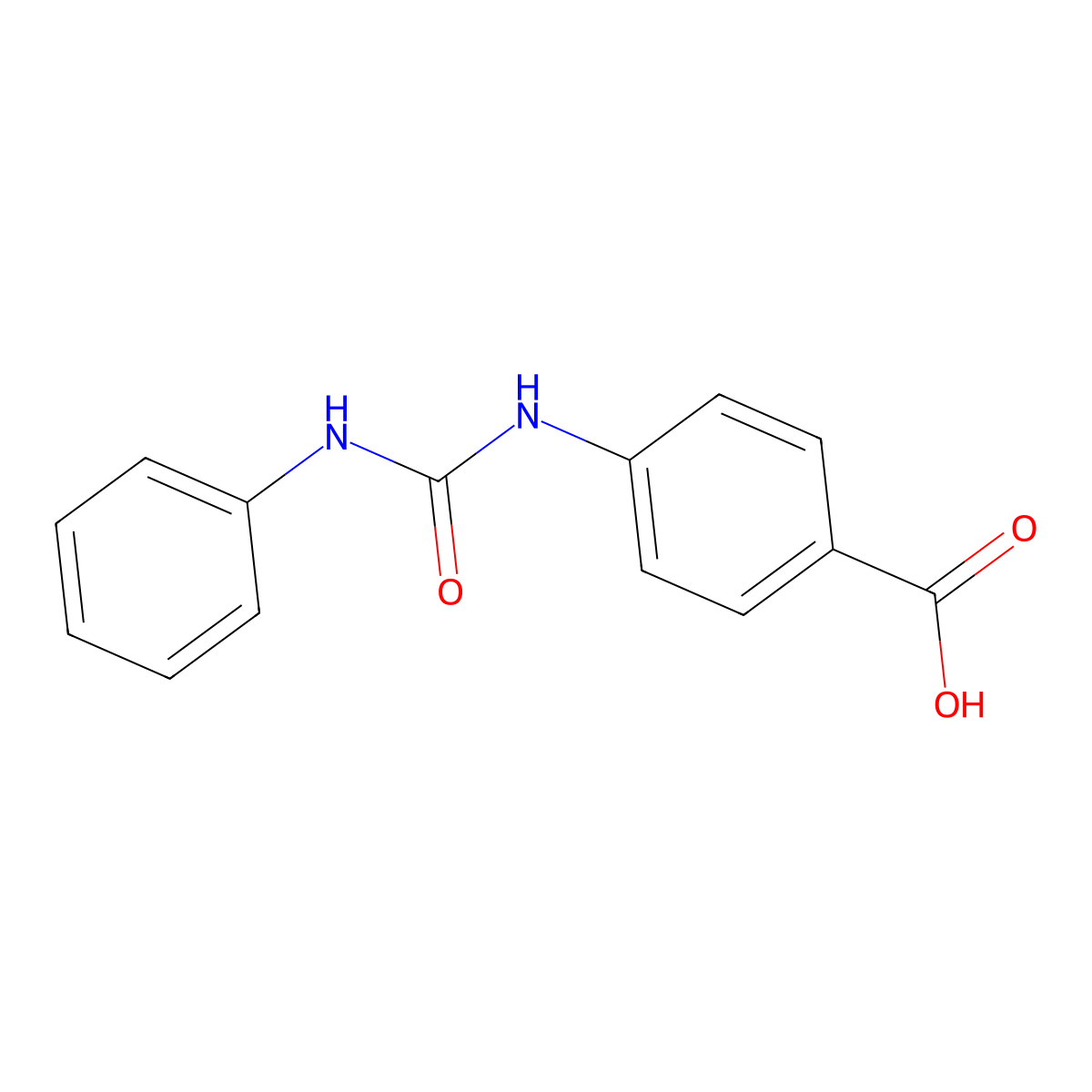 4-[(Phenylcarbamoyl)amino]benzoic acid molecular structure, CAS 5467-09-4